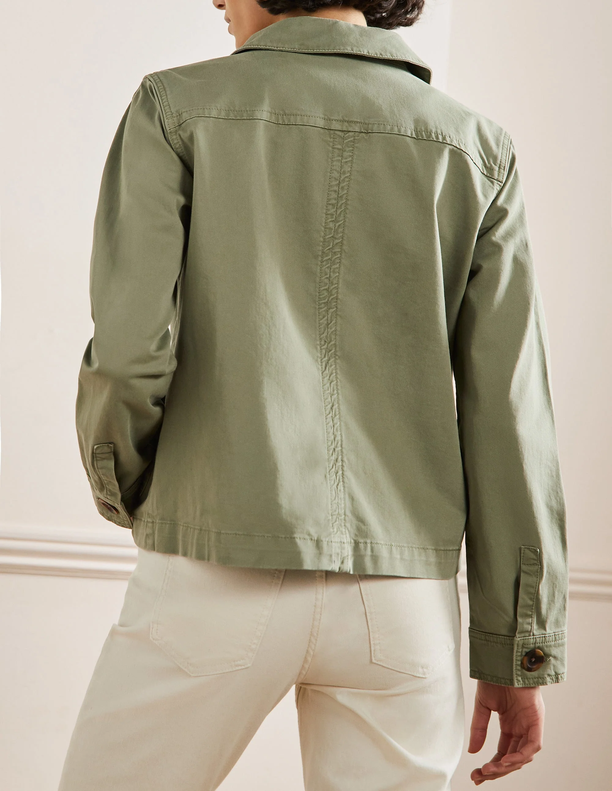 Patch Pocket Chore Jacket-Rainforest Green - Image 3