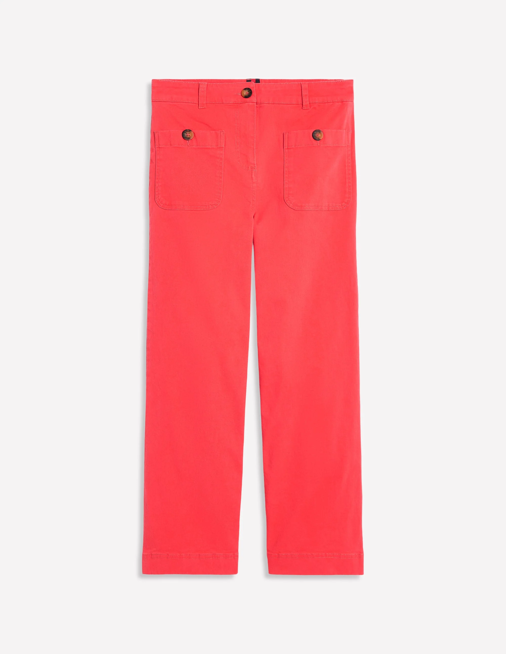 Patch Pocket Crop Chino Pants-Jam Red - Image 5