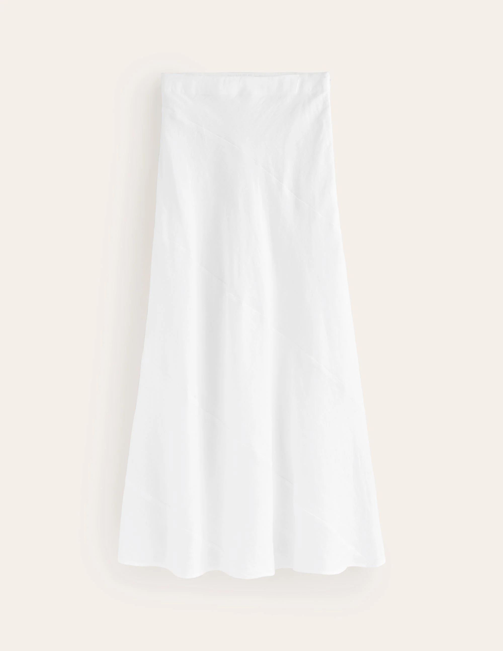 Patchwork Bias-Cut Slip Skirt-White - Image 5