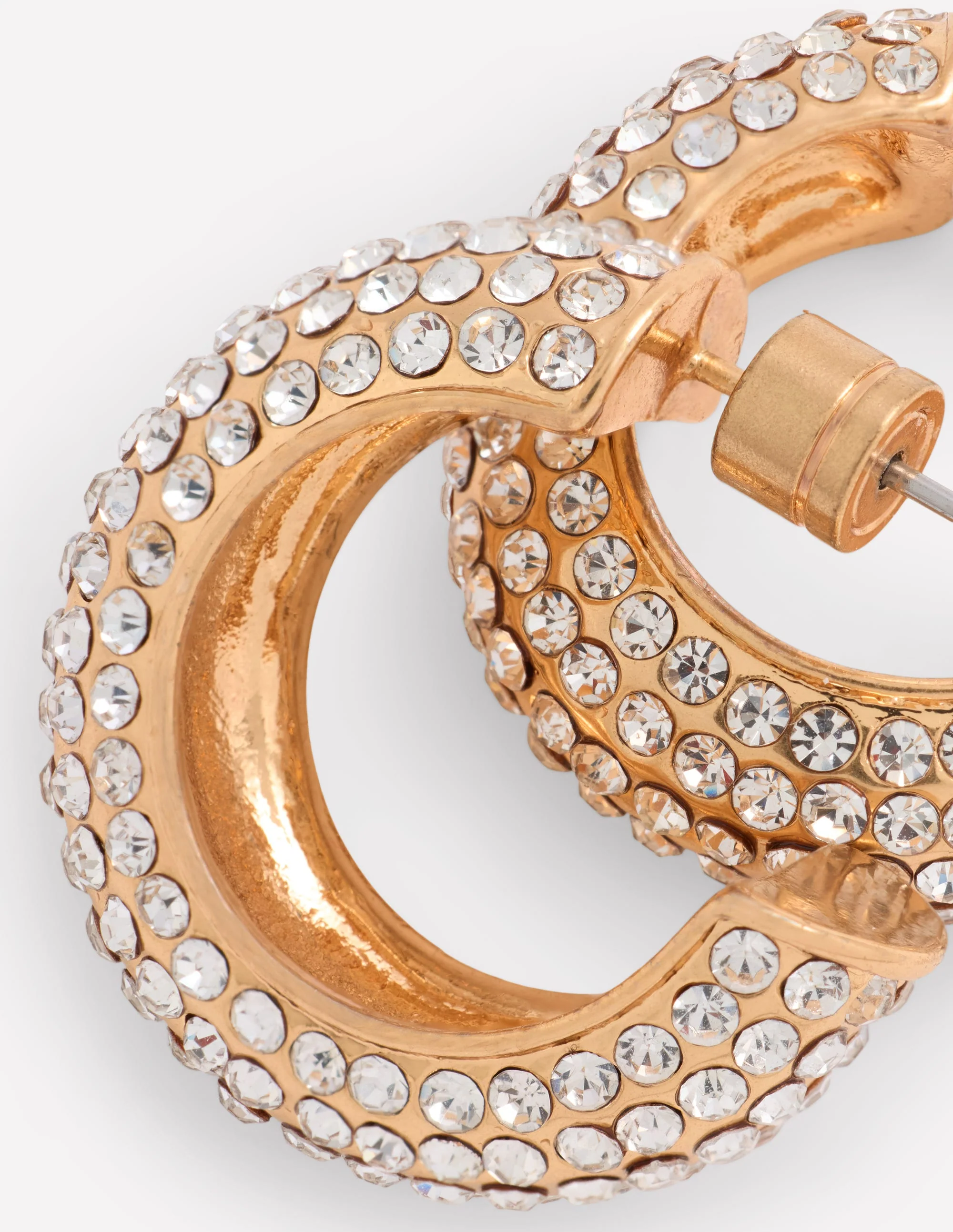 Pave Sparkle Hoops-Silver - Image 4