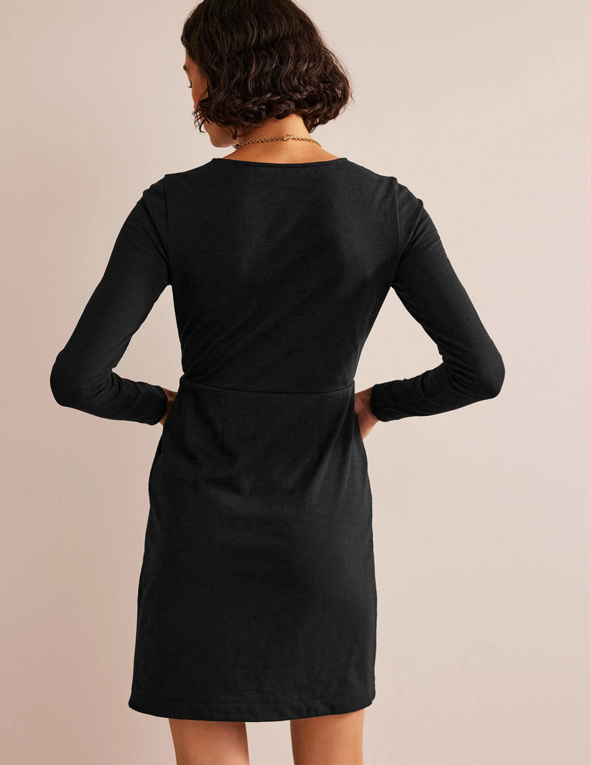 Penelope Jersey Dress-Black - Image 3