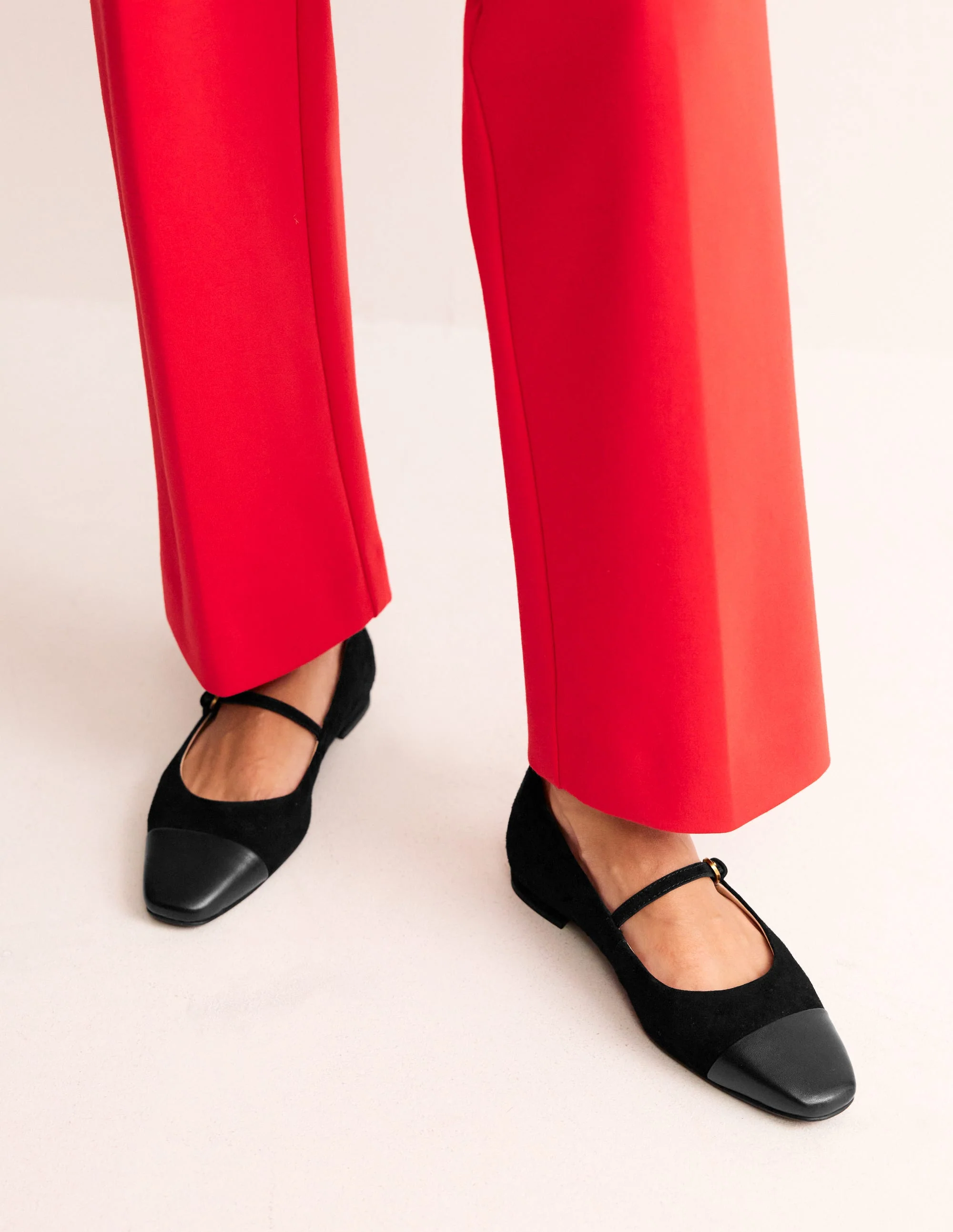 Penelope Mary Jane Flat-Black Suede - Image 2