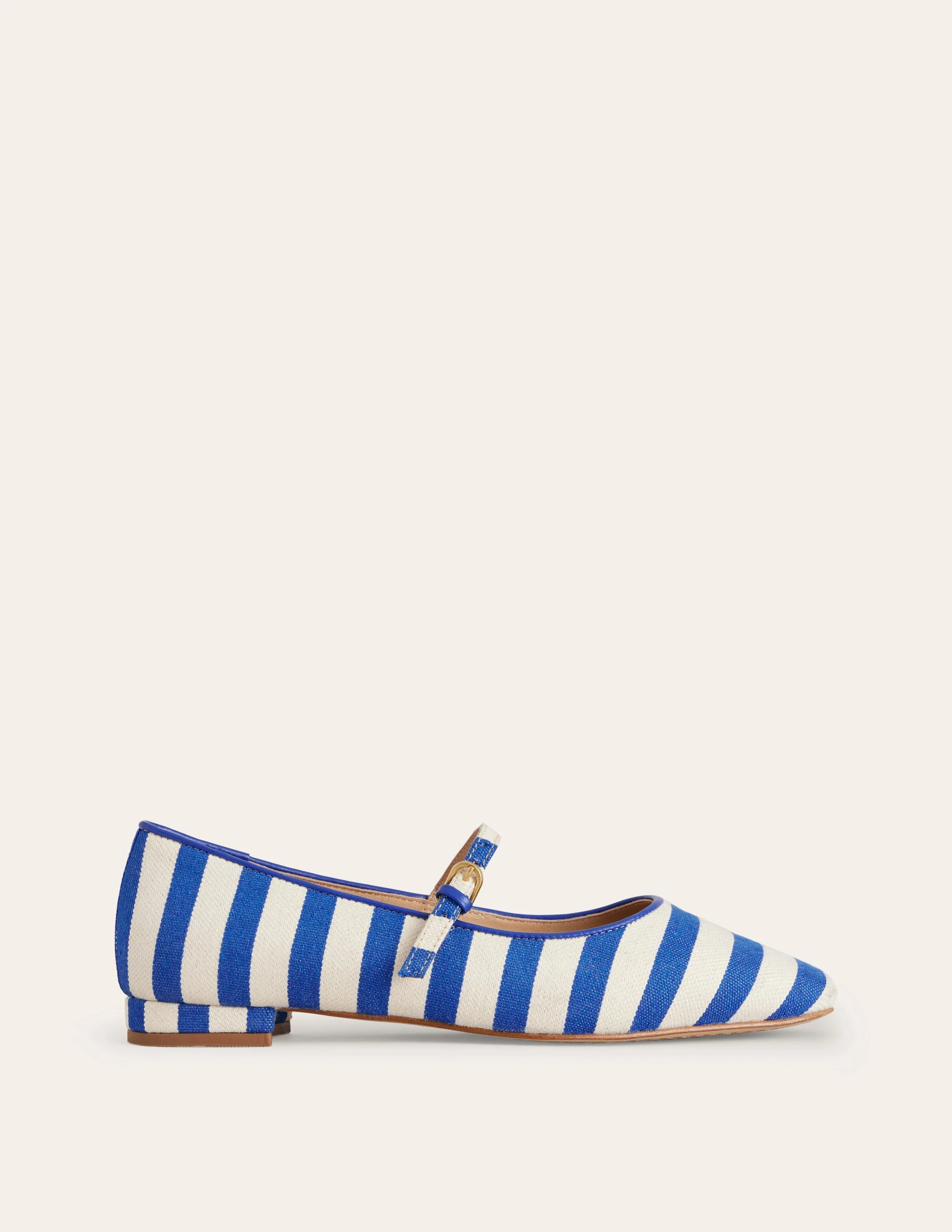 Penelope Mary Jane Flat-Bright Blue Stripe - Image 3