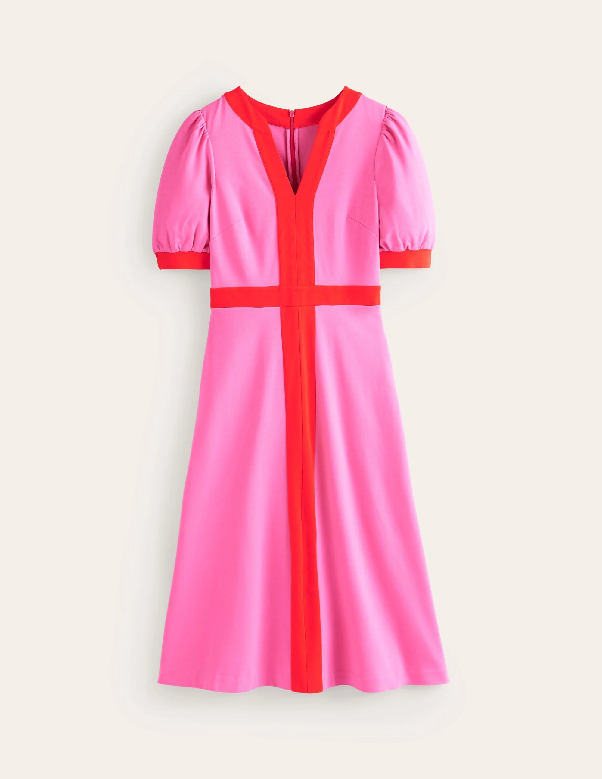 Philippa Ponte Midi Dress-Sangria Sunset - Image 5