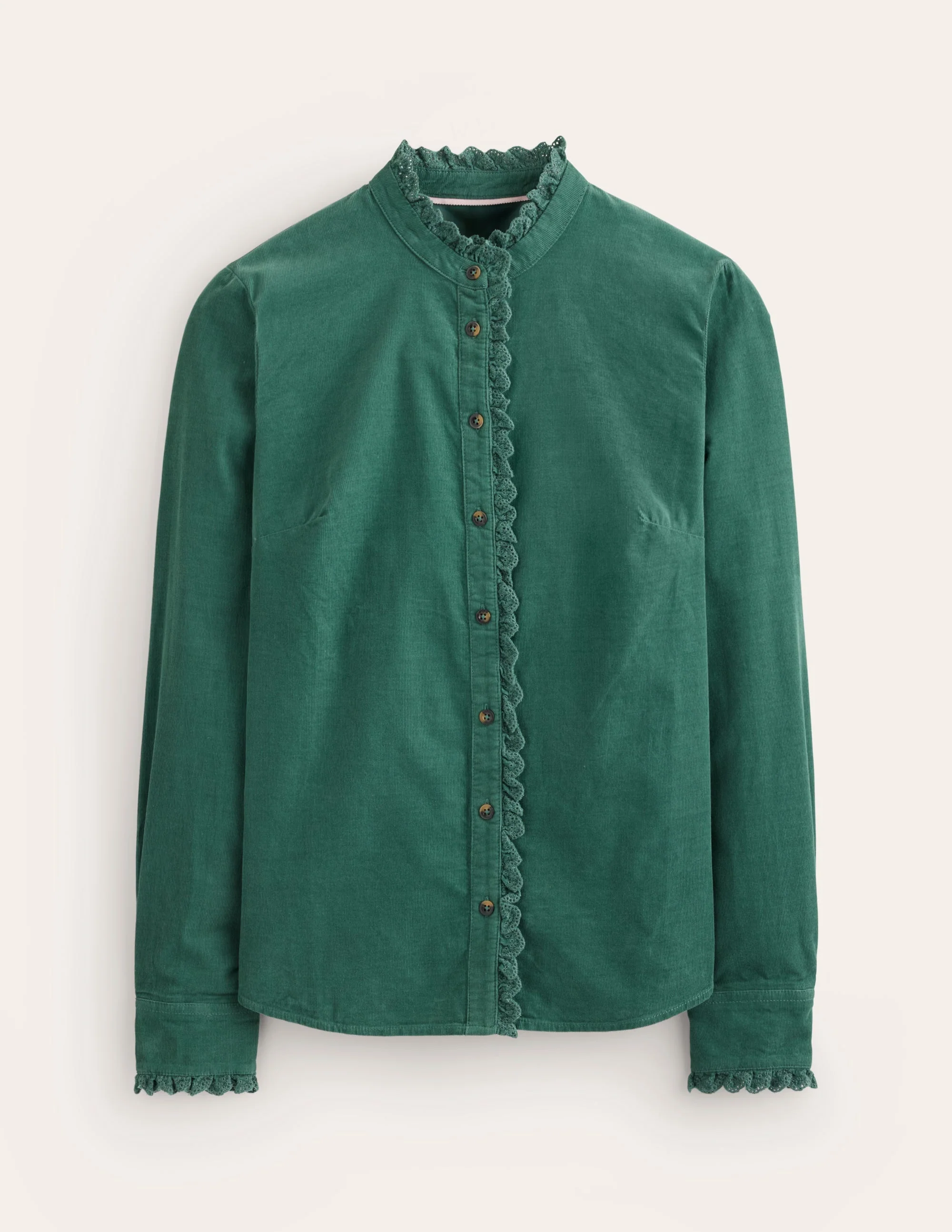 Phoebe Cord Shirt-Spruce Green - Image 5