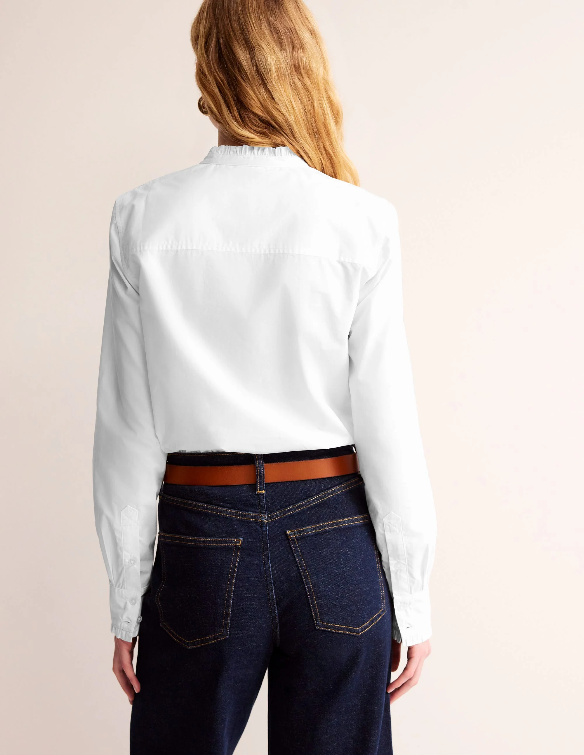 Phoebe Cotton Shirt-White - Image 3