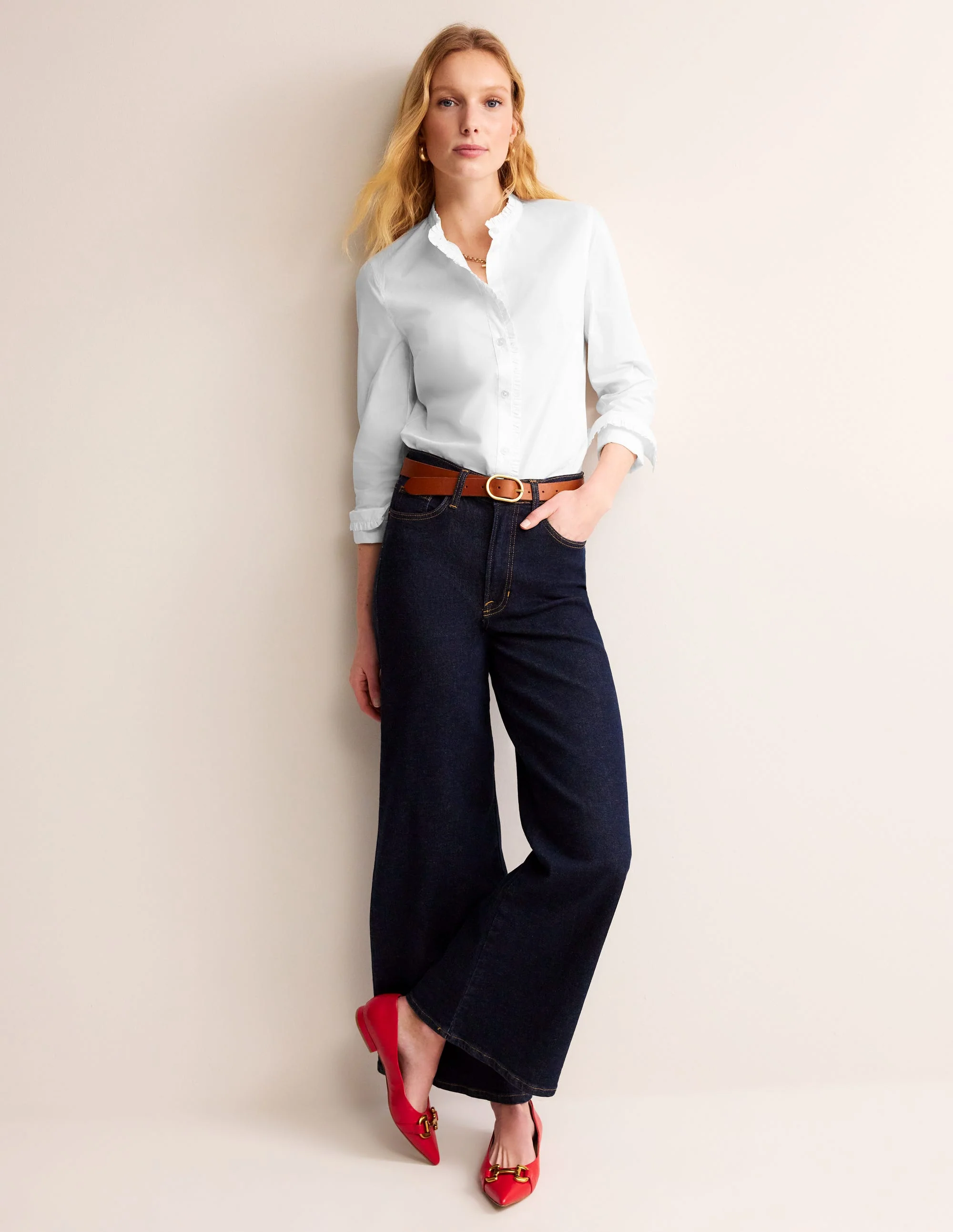 Phoebe Cotton Shirt-White - Image 4