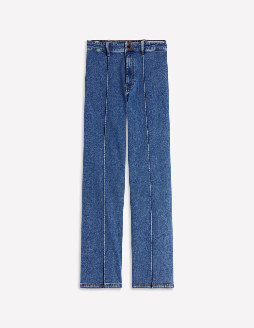 Pintuck Column Leg Jeans-Mid Vintage - Image 6