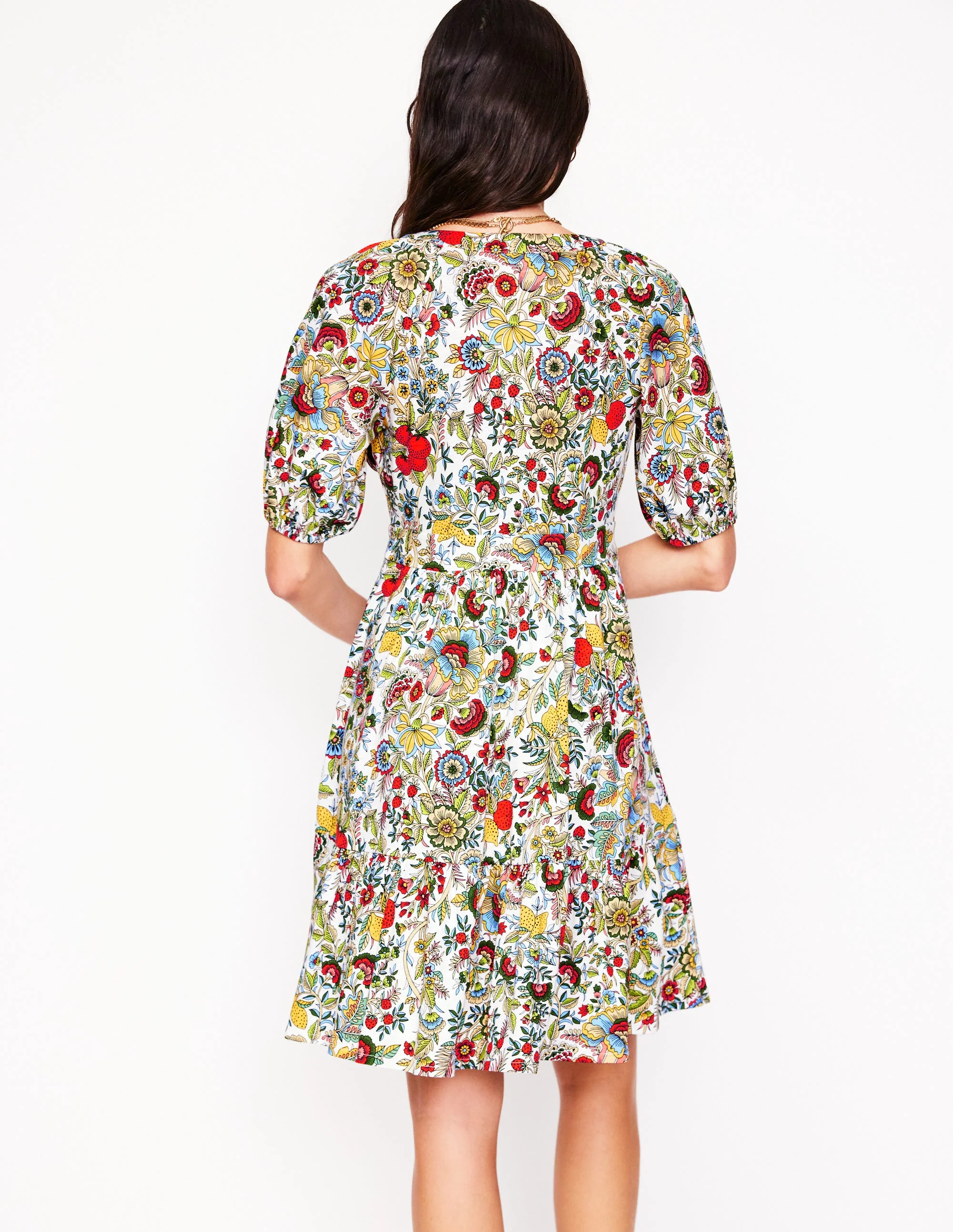 Piper Short Jersey Dress-Multi, Citrus Vine - Image 3