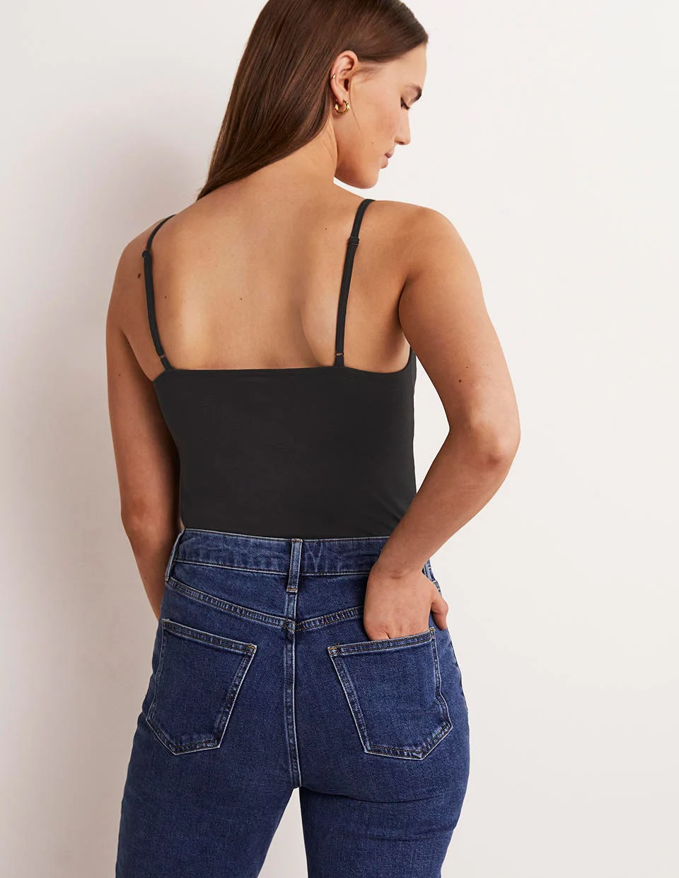 Plain Cami Top-Black - Image 3