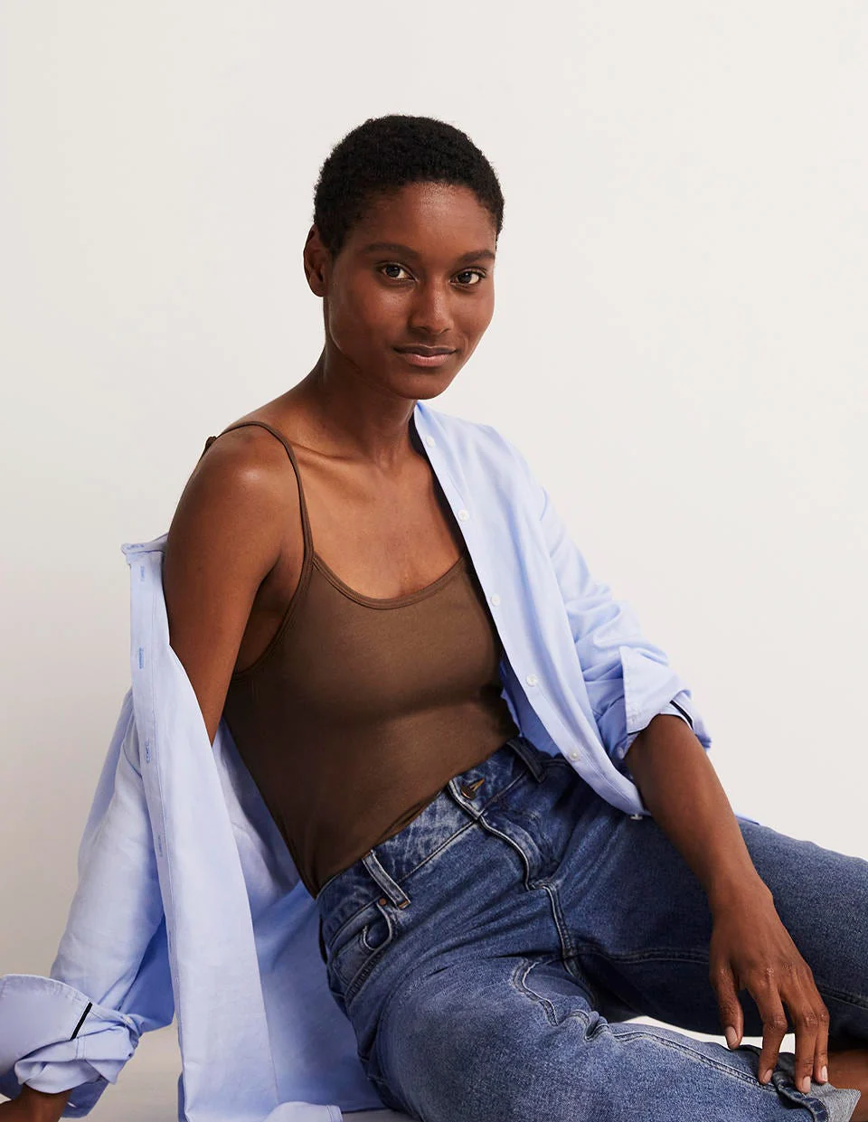 Plain Cami Top-Deep Brown - Image 4
