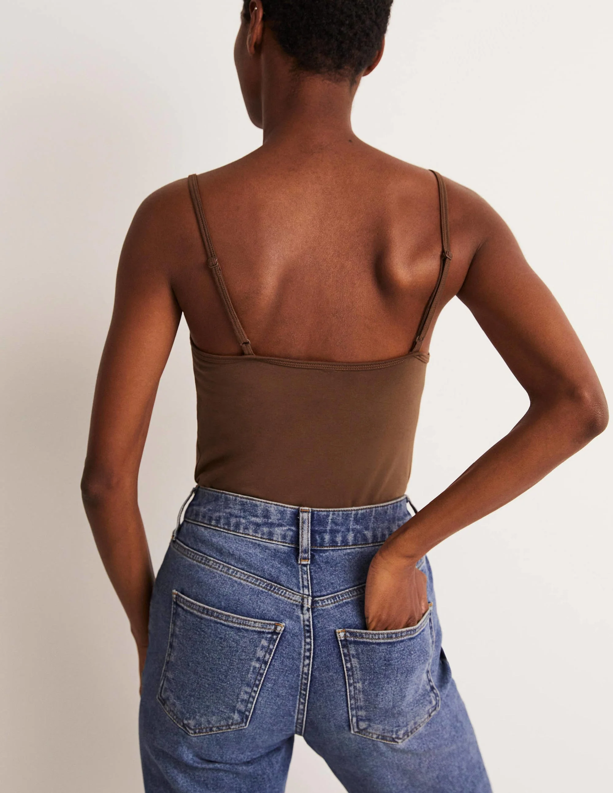 Plain Cami Top-Deep Brown - Image 7