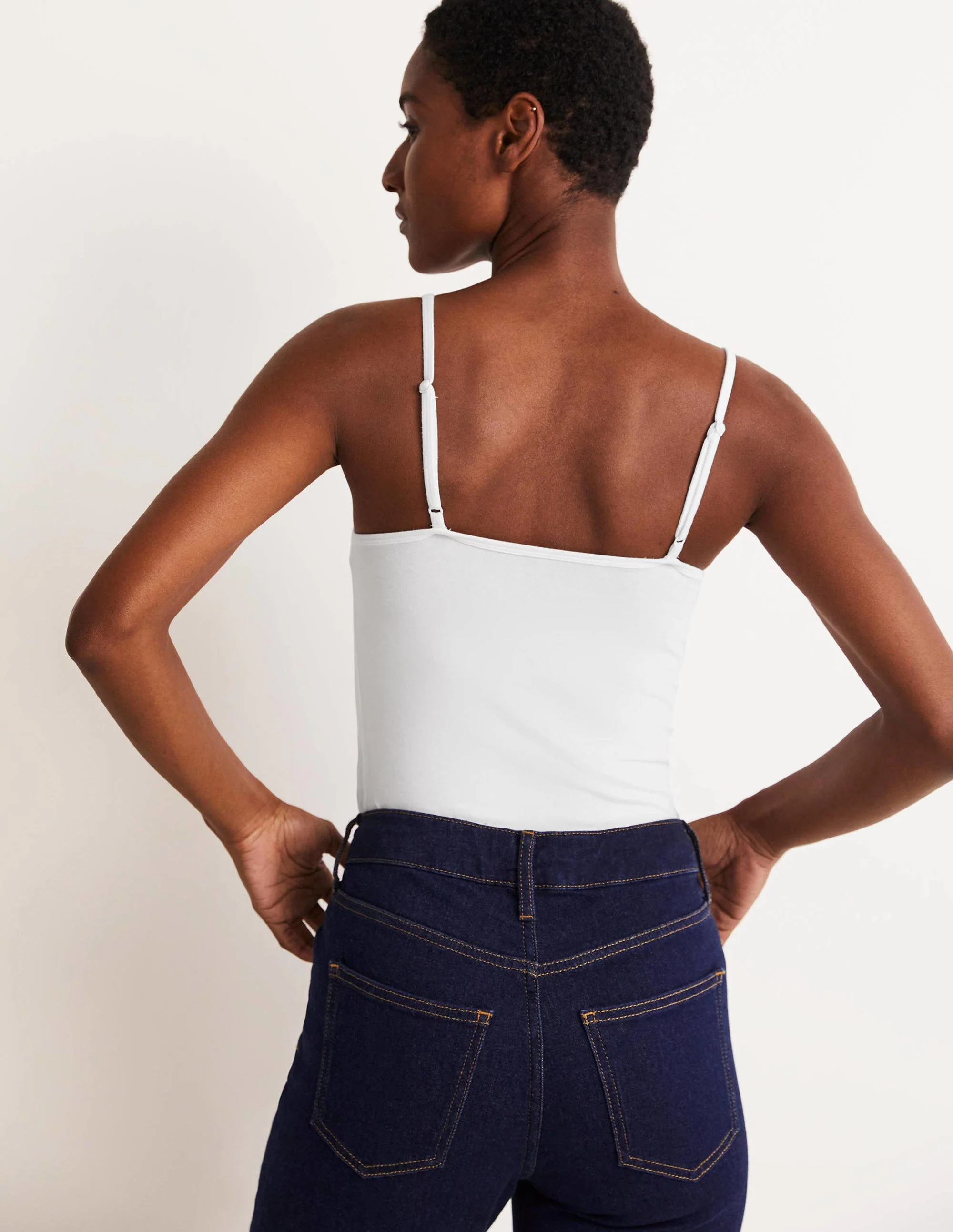 Plain Cami Top-White - Image 7