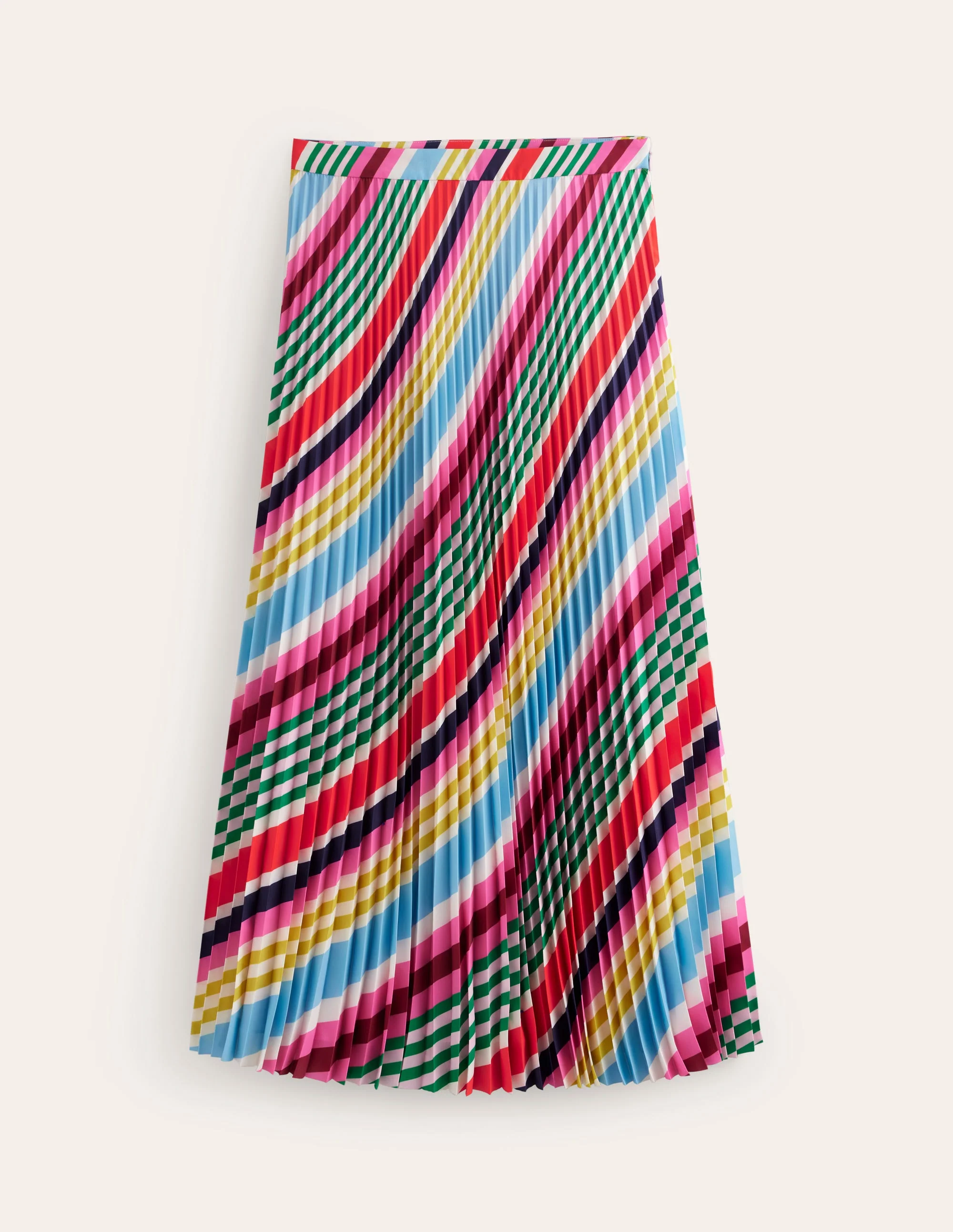 Pleated Midi Skirt-Varigated Multistripe - Image 5