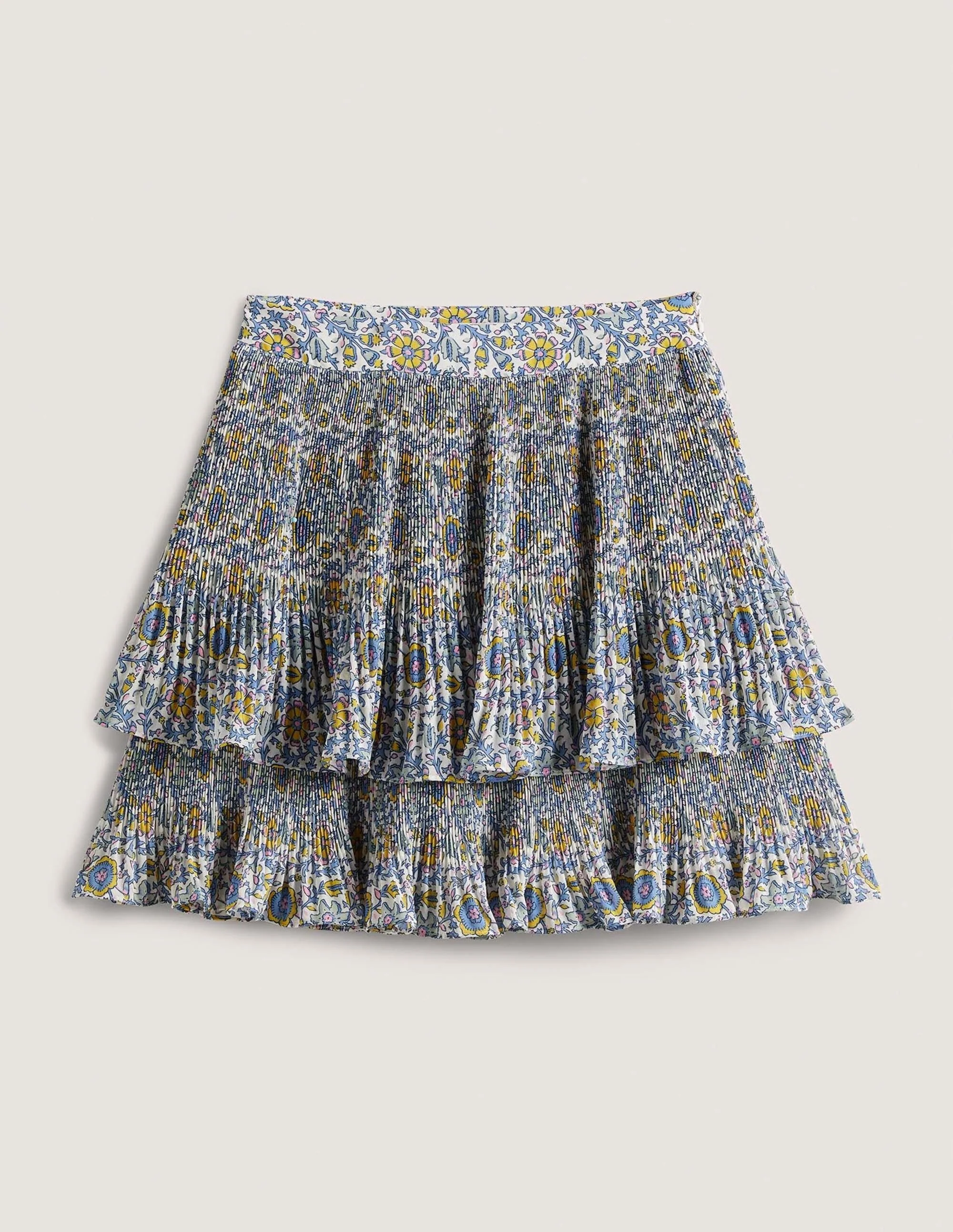 Plisse Mini Skirt-Ivory, Enchanting Twig - Image 9