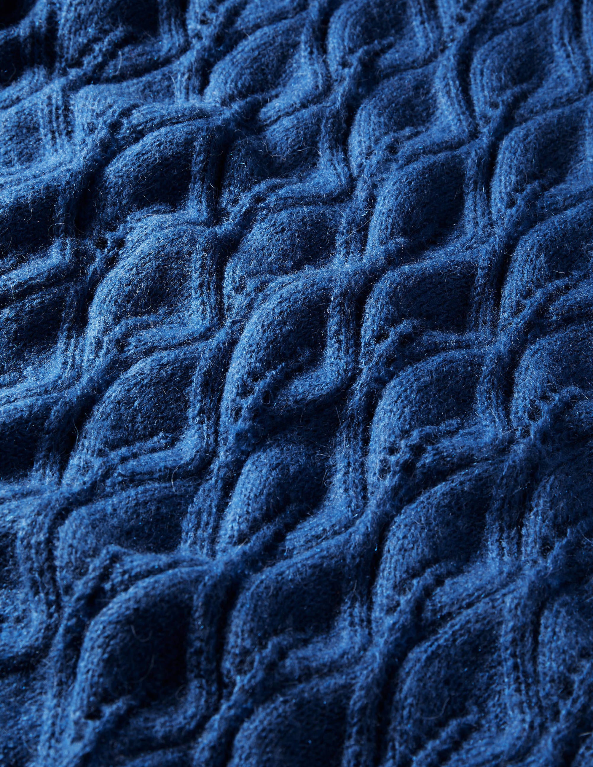 Pointelle Fluffy Sweater-Cobalt - Image 6