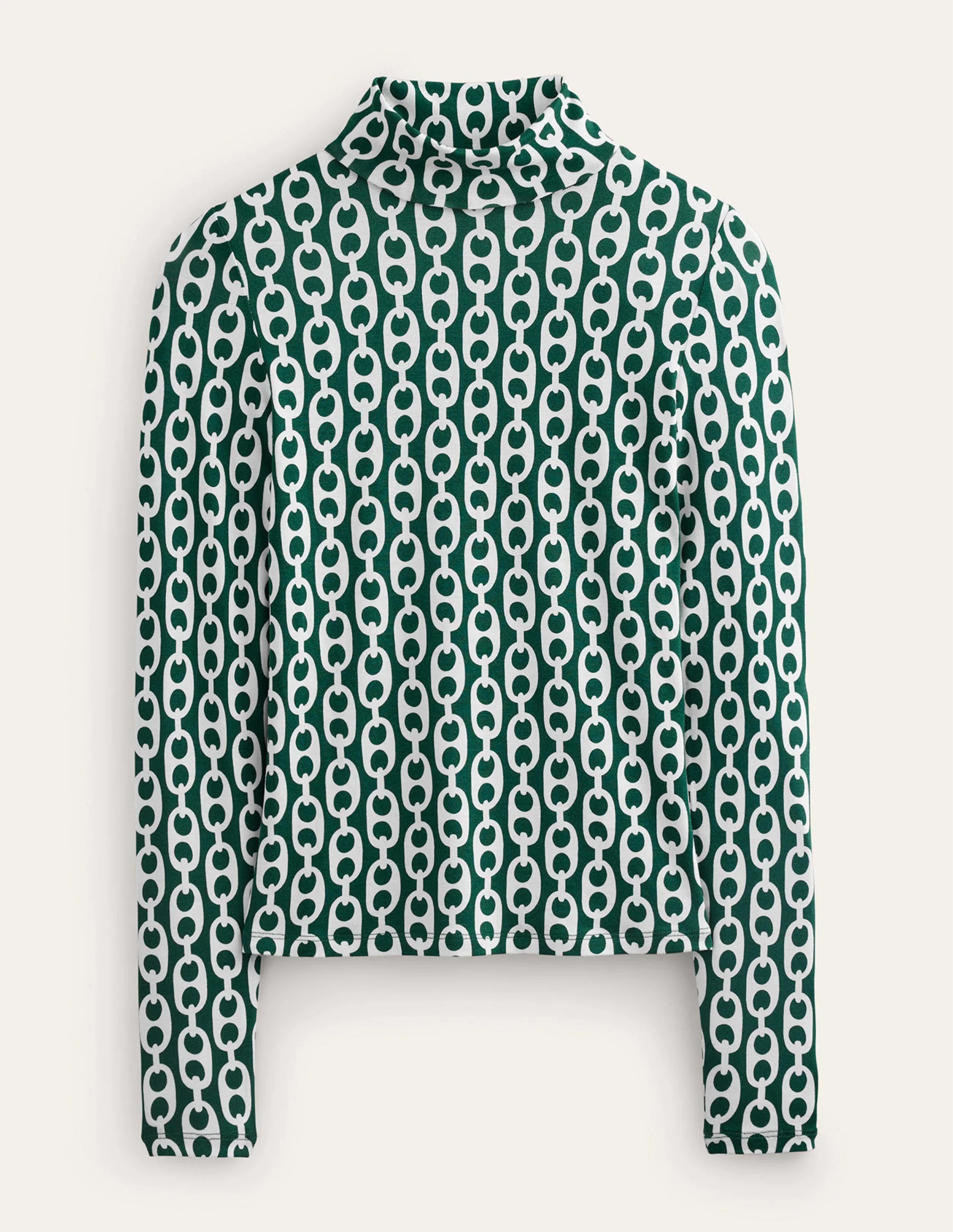 Polly Jersey Top-Emerald Night, Geo Chain - Image 5