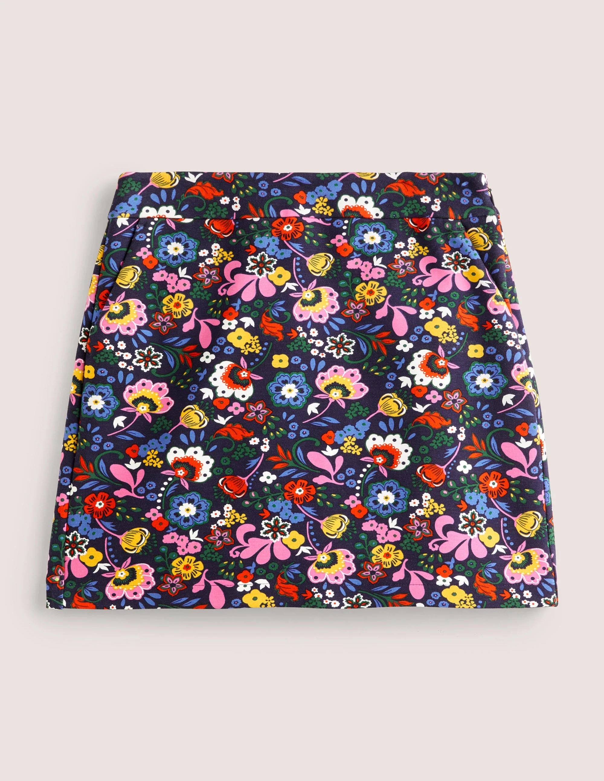 Ponte A-line Mini Skirt-Navy, Pretty Paradise - Image 6
