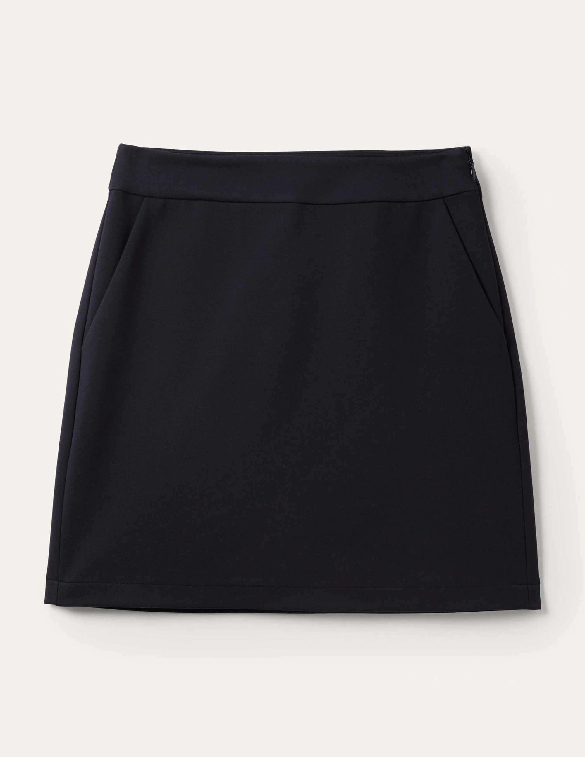 Ponte A-line Mini Skirt-Navy - Image 11