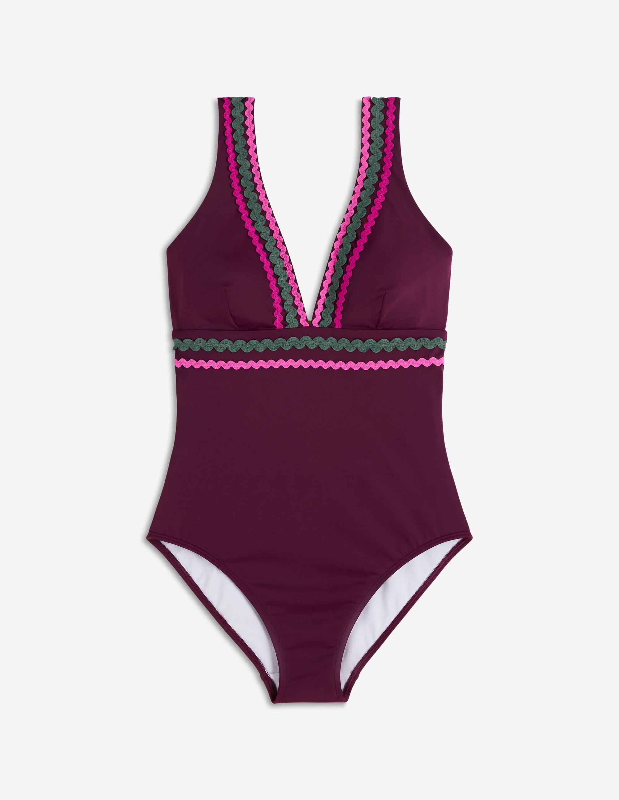 Porto V-neck Swimsuit-Chocberry - Image 5