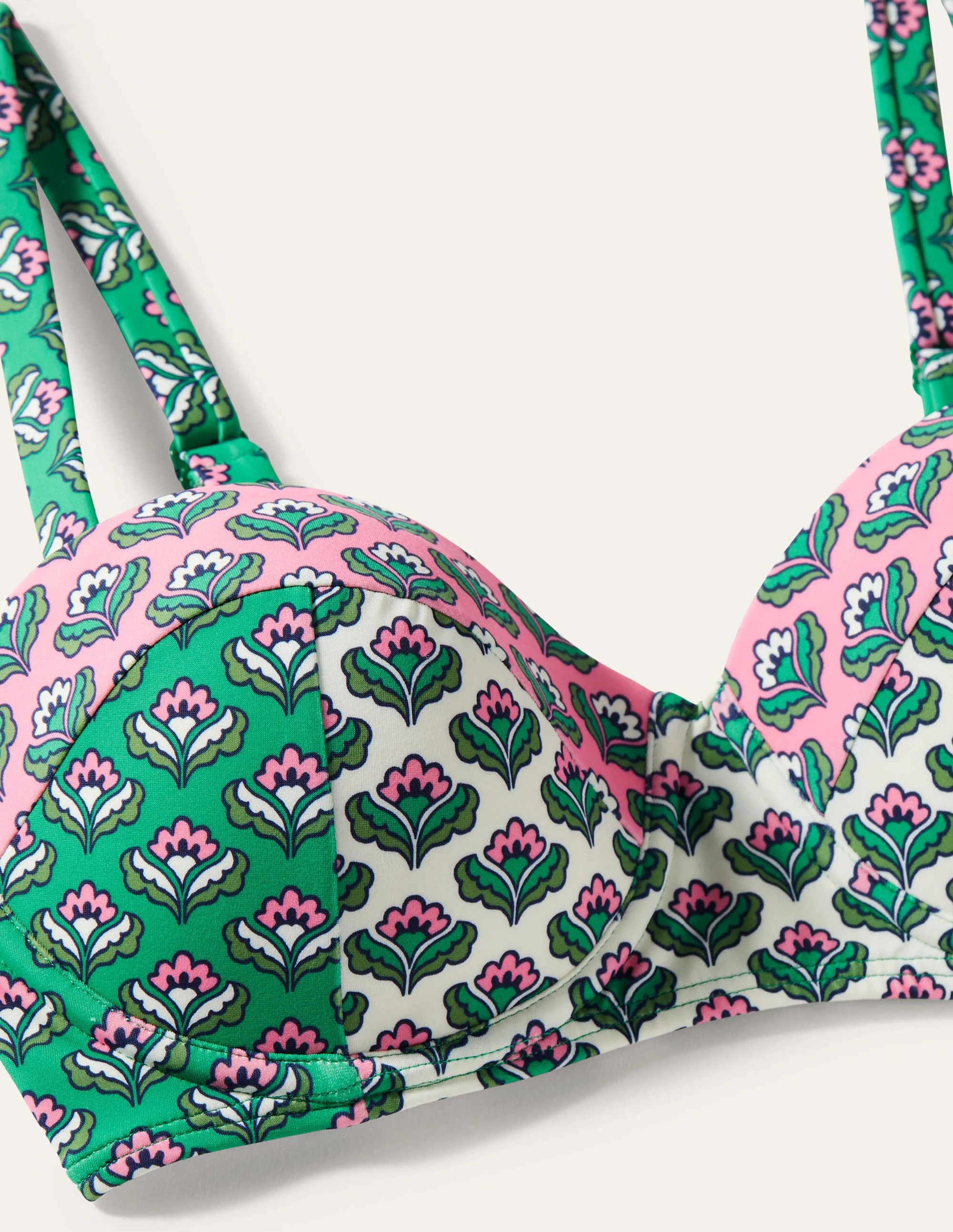 Portofino Cup-size Bikini Top-Ivory, Oriental Bud - Image 5