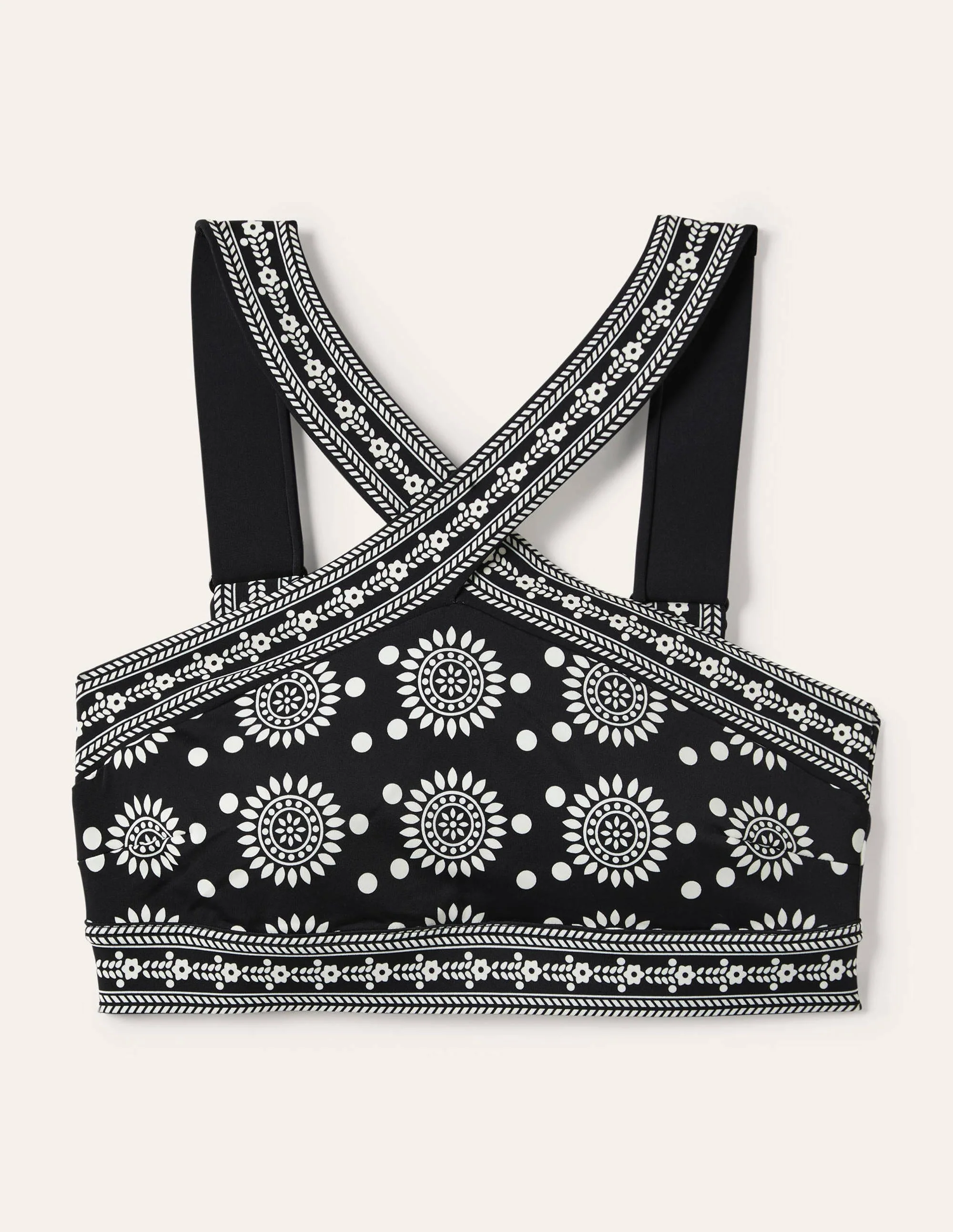 Positano Hotchpotch Bikini Top-Black, Sun Geo - Image 5