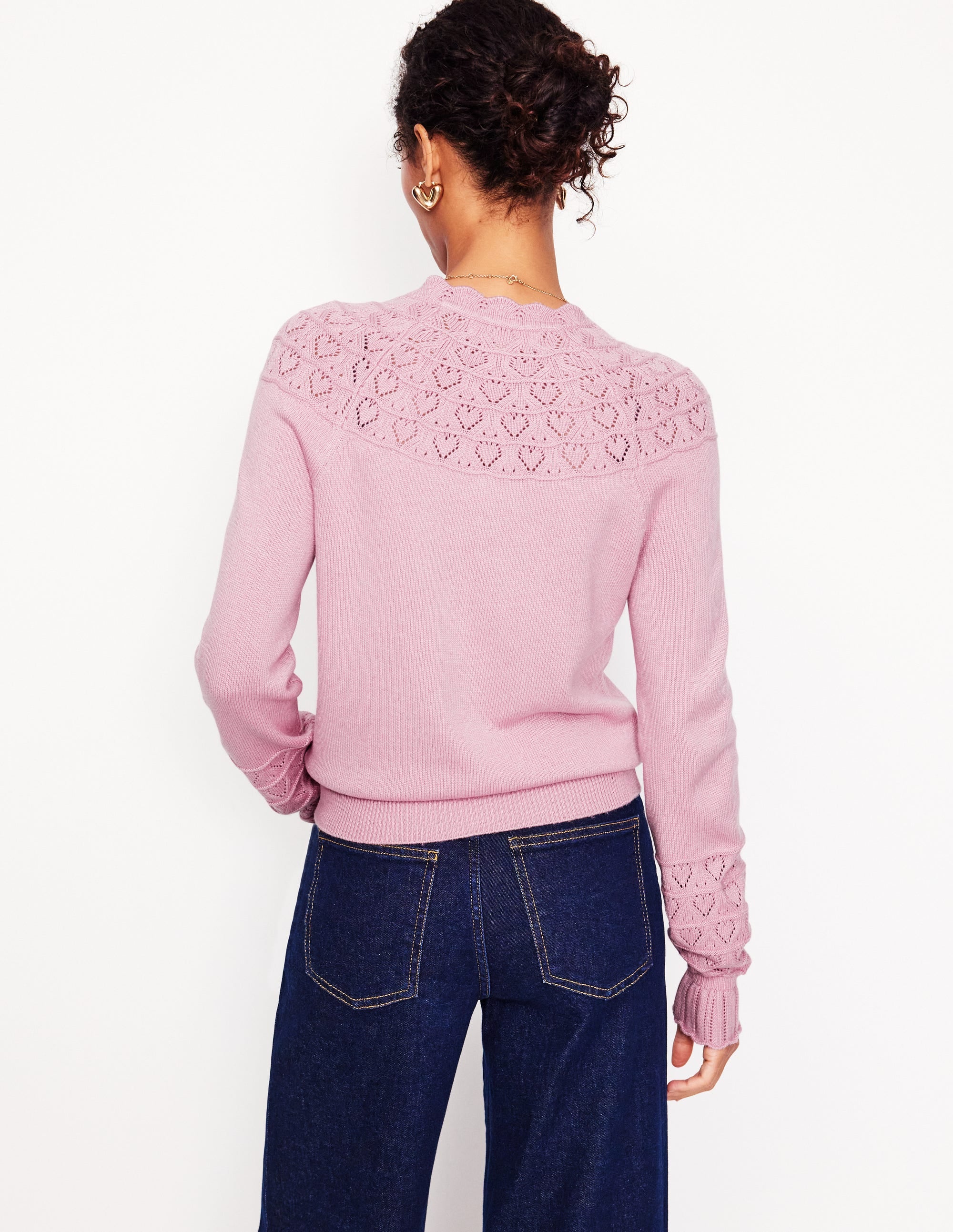 Pretty Raglan Cardigan-Soft Lavender Pink - Image 3