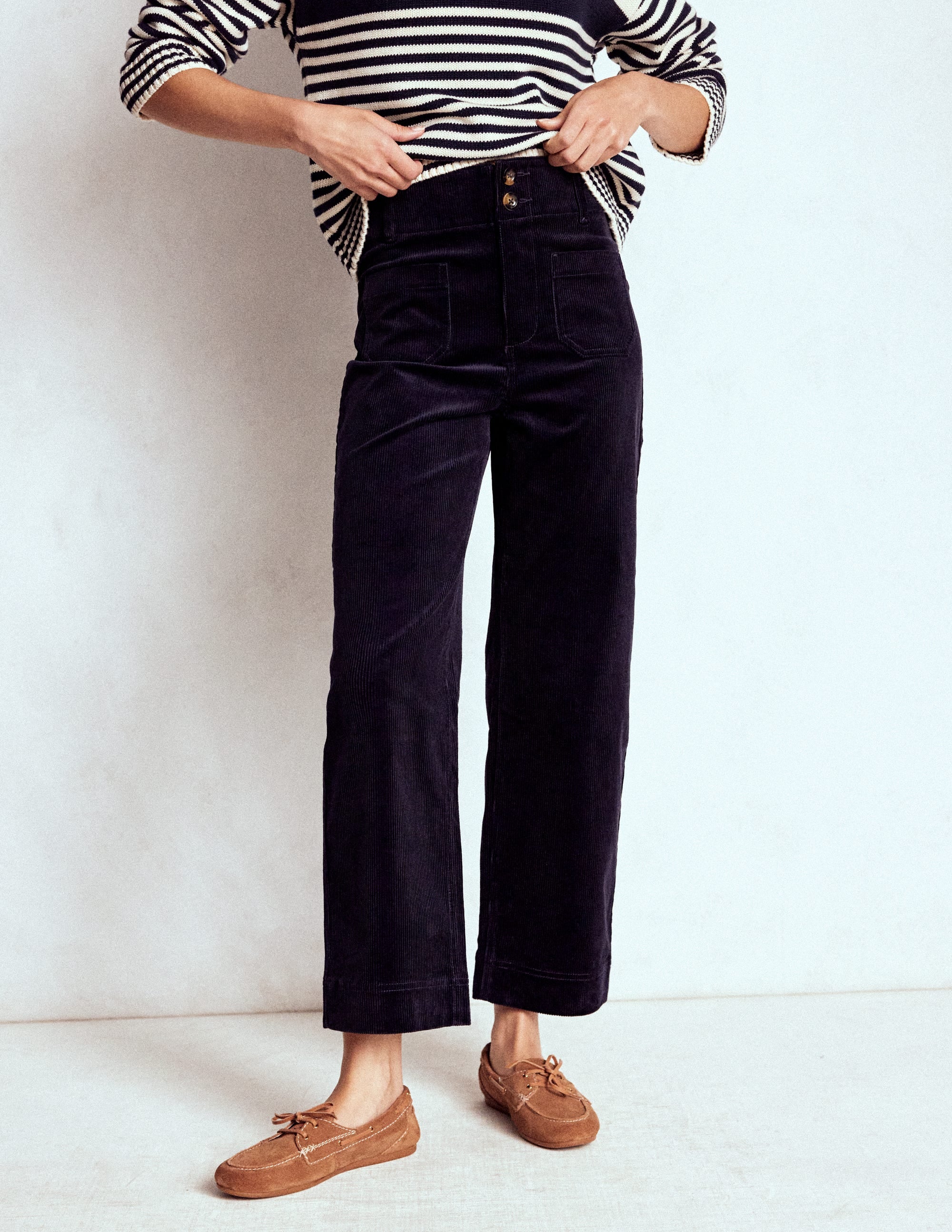 Primrose Cord Pants-Navy - Image 4