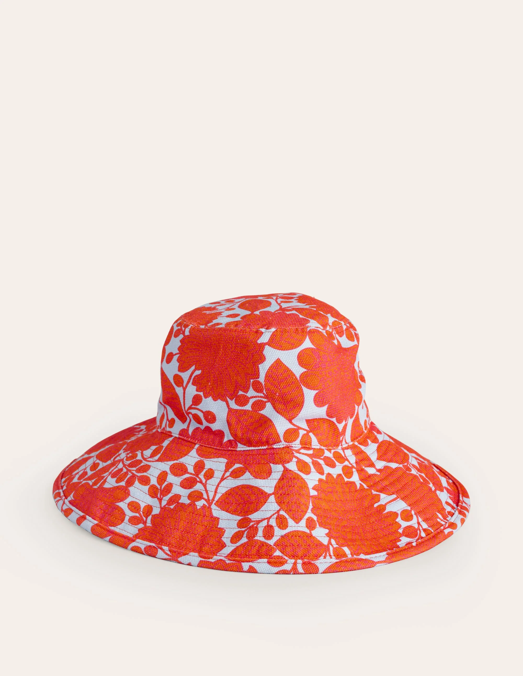 Printed Canvas Bucket Hat-Firecracker, Gardenia Swirl - Image 2