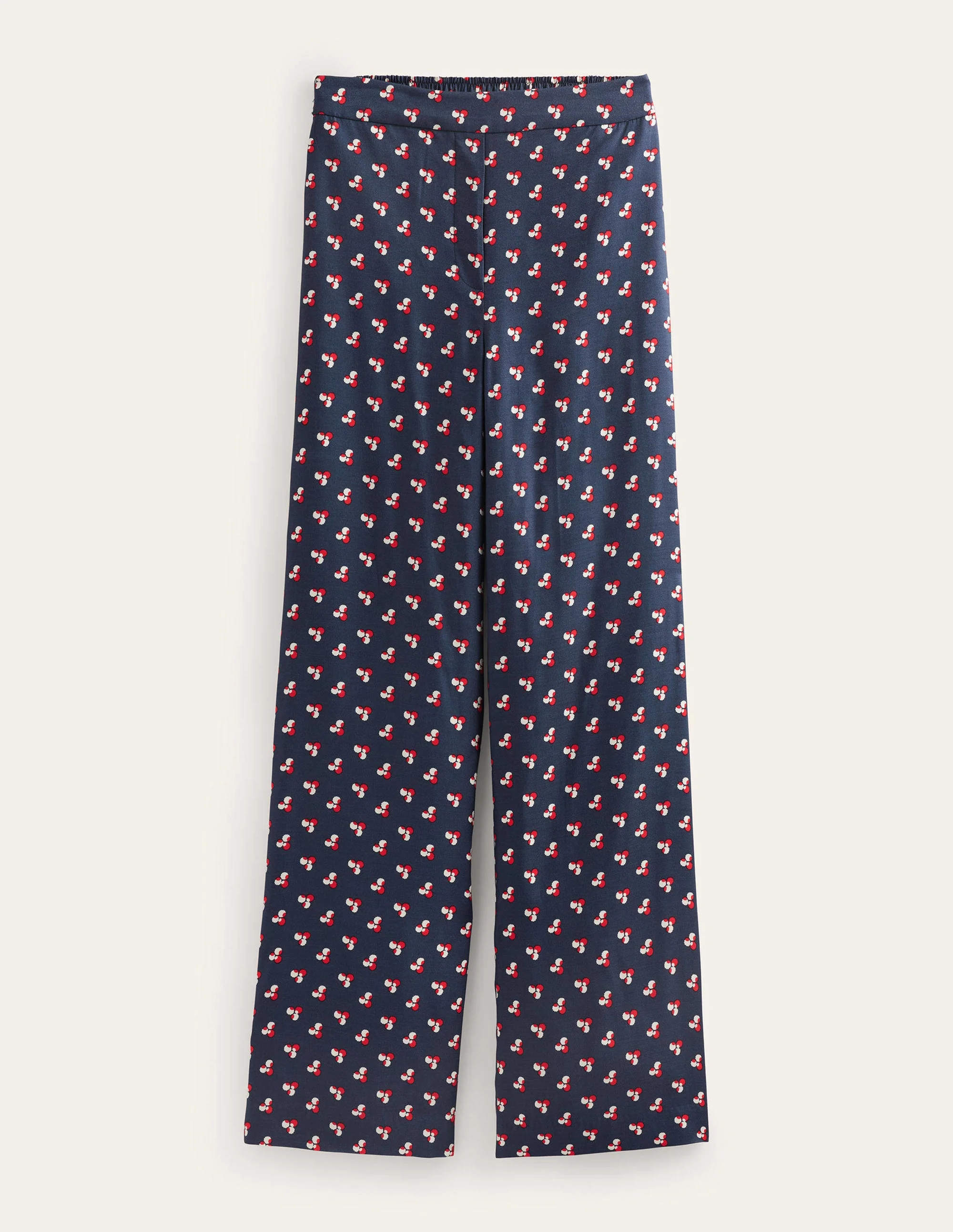Printed Pull-On Pants-French Navy, Falling Dot - Image 5