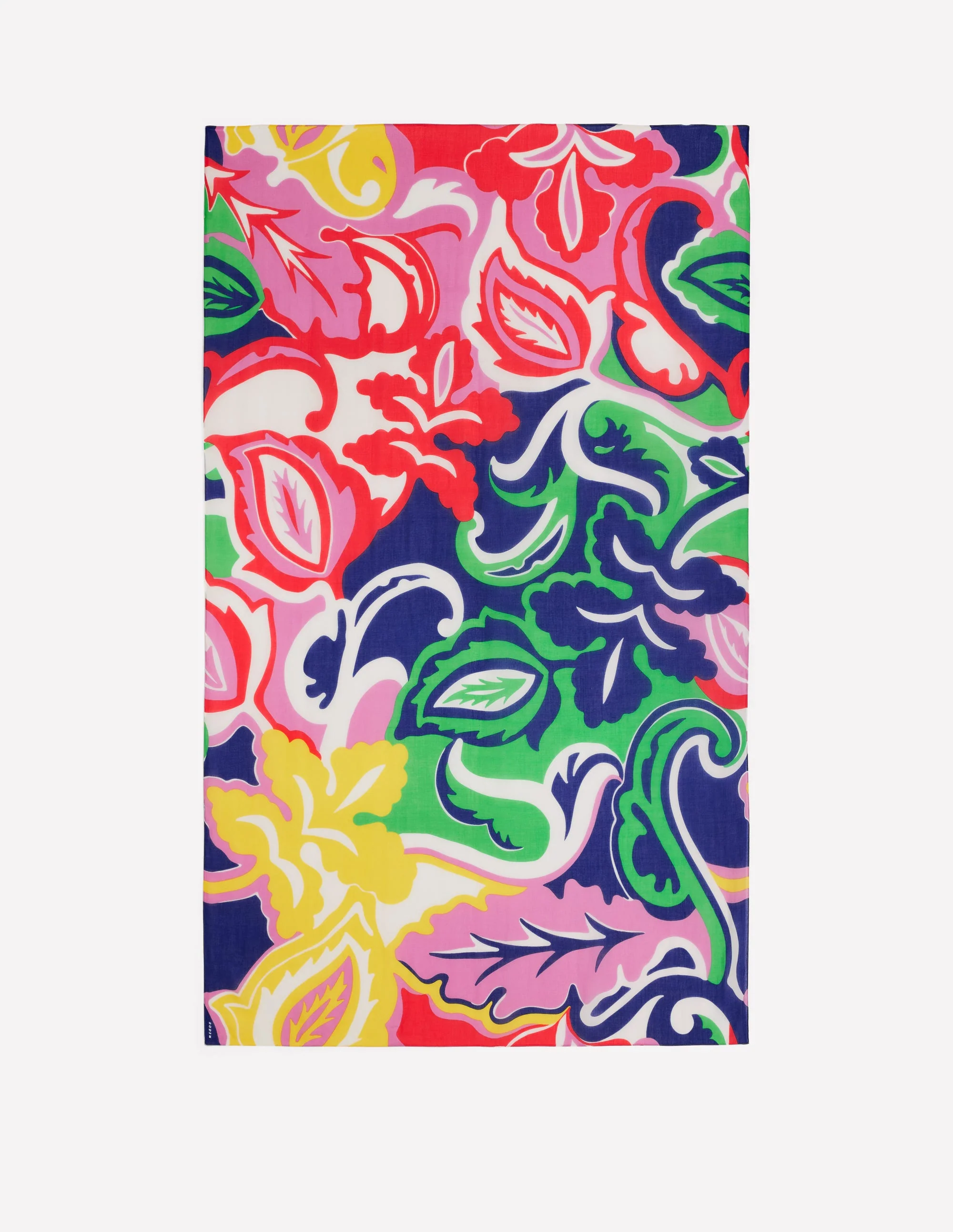 Printed Sarong Scarf-Multi, Foliage Twirl - Image 2