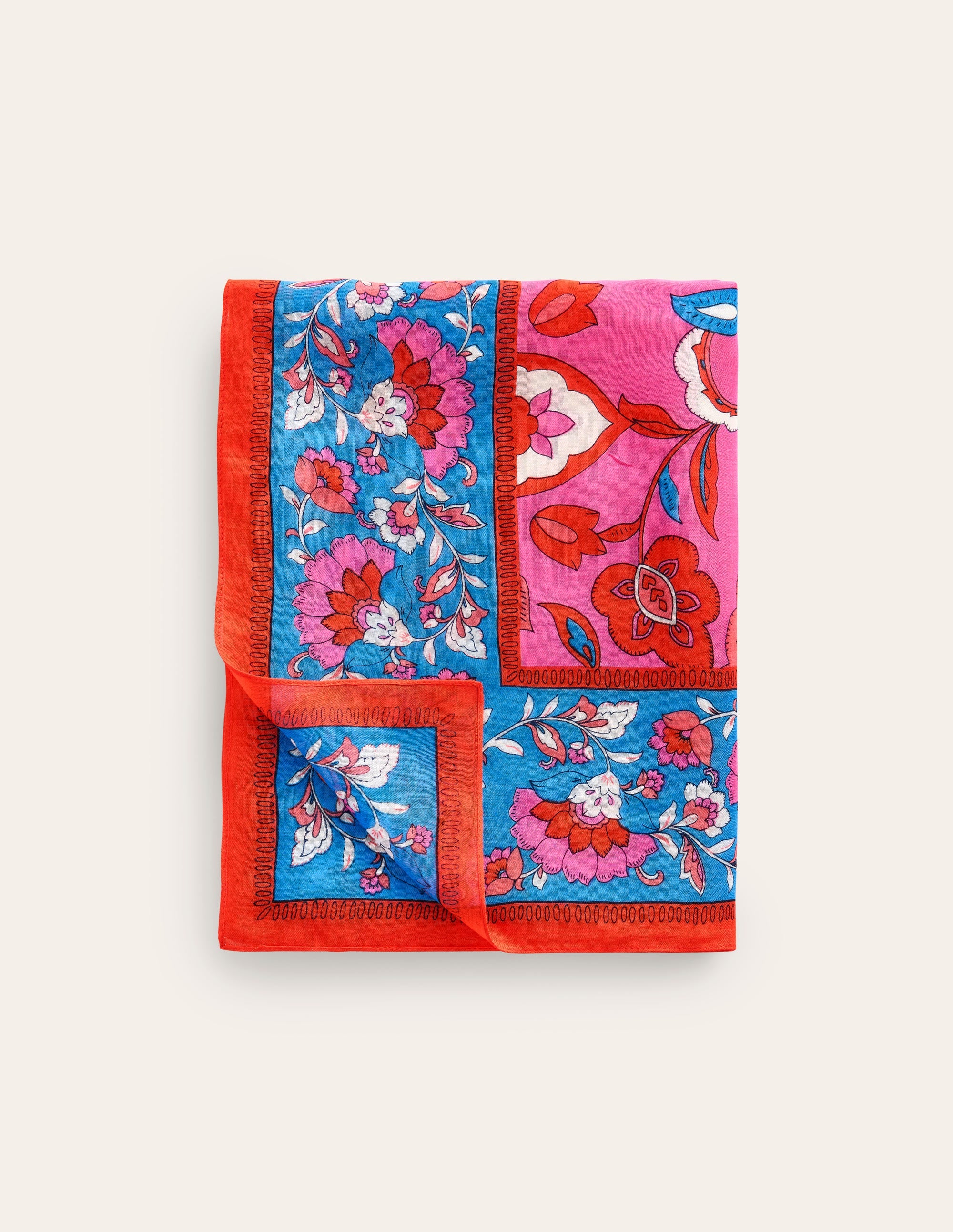 Printed Sarong Scarf-Party Pink, Botanic Sprig - Image 3