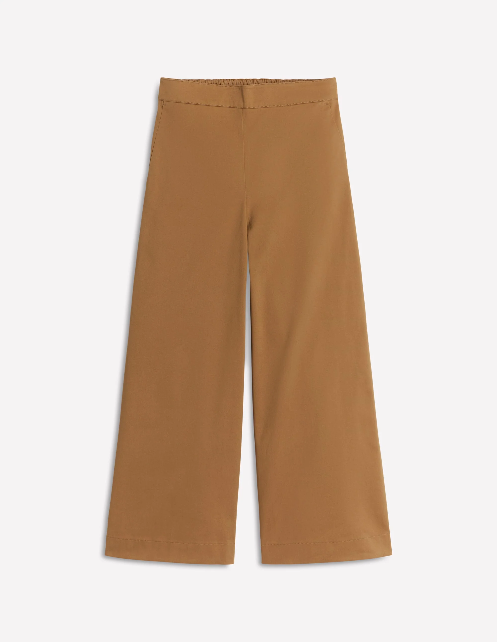 Pull-on Cropped Pants-Hazelnut Brown - Image 6