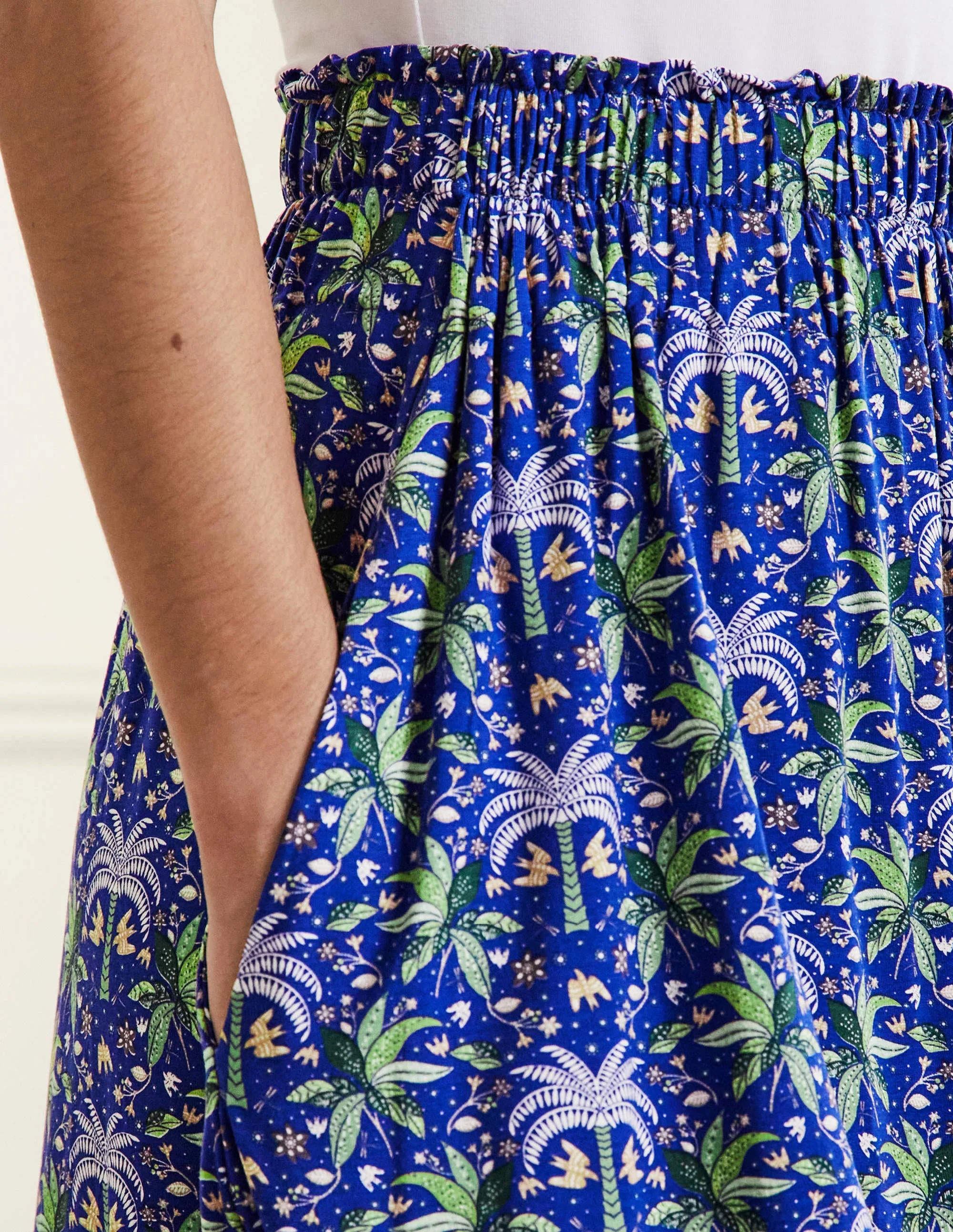 Pull On Jersey Maxi-Atlantic Ocean, Oriental Palm - Image 2