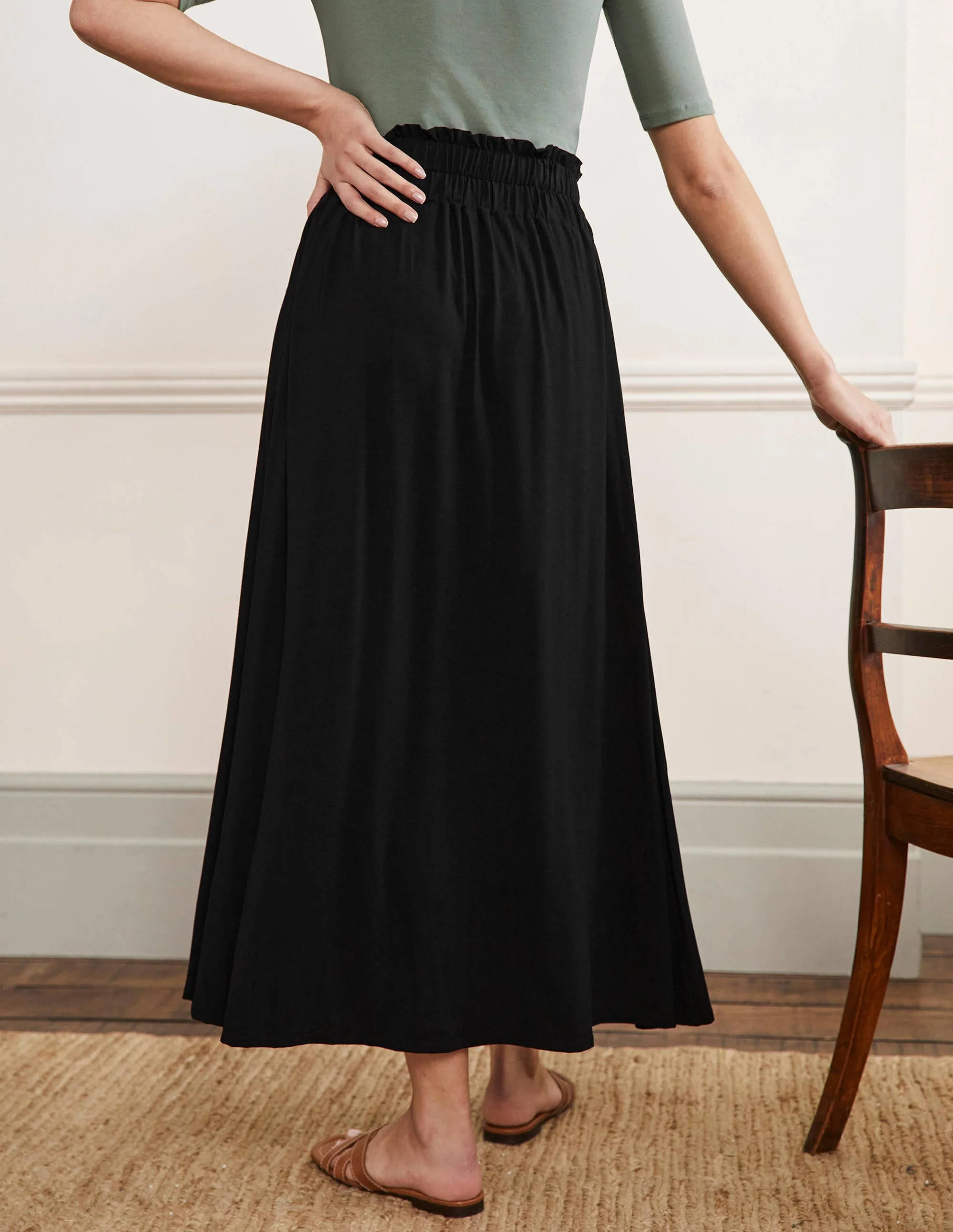 Pull On Jersey Maxi-Black - Image 3