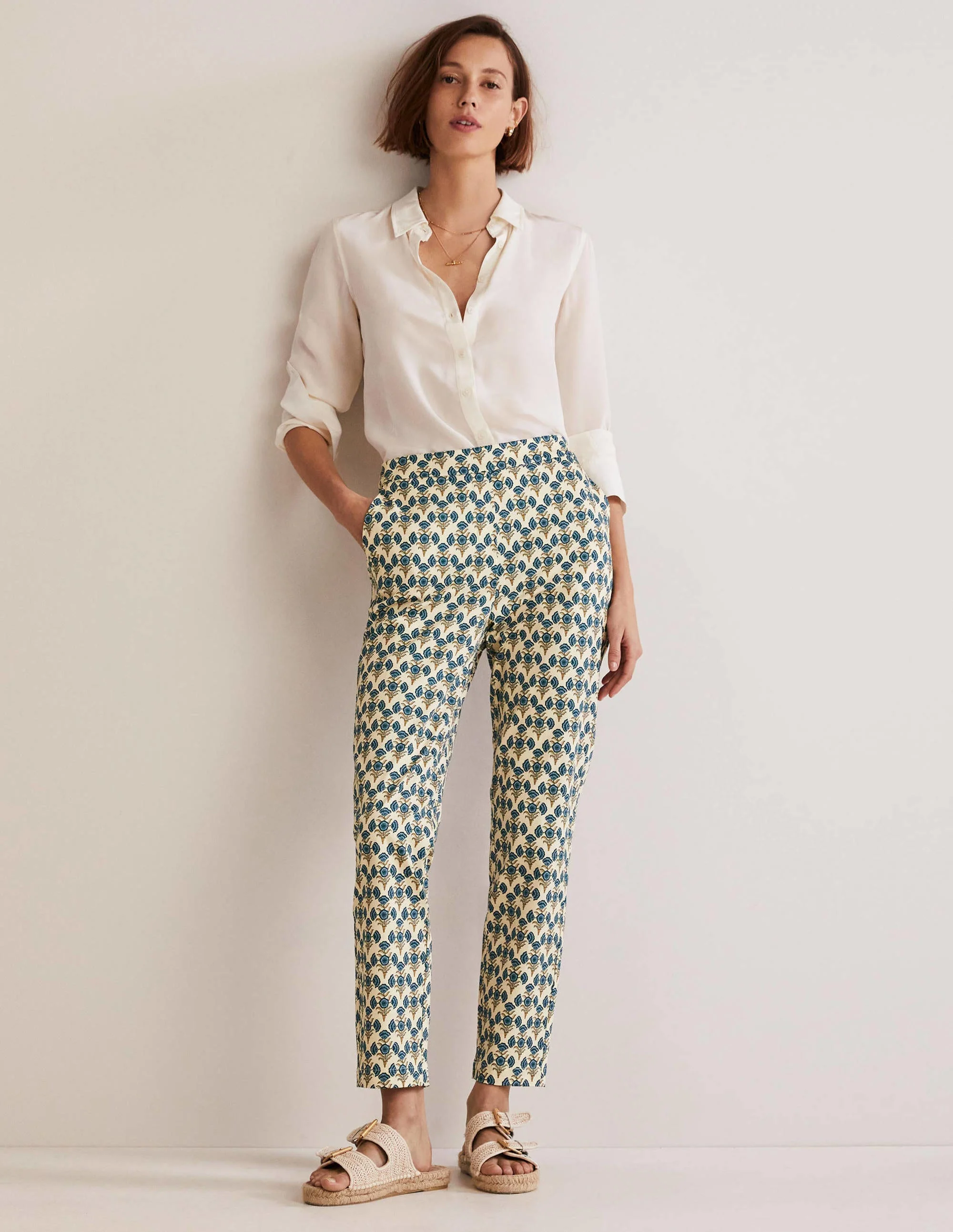 Pull On Pants-Chesapeake Bay, Poppy Geo