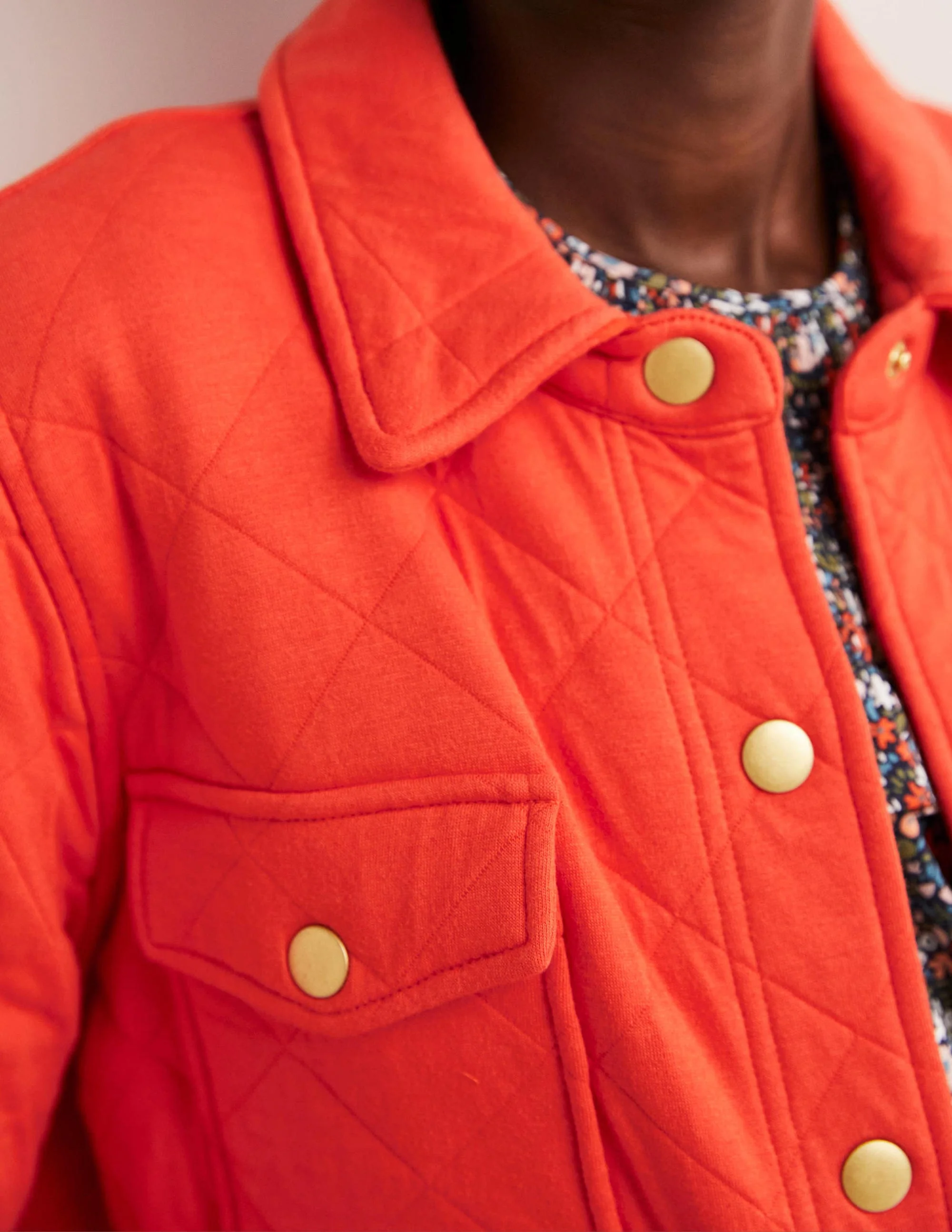 Quilted Jersey Shacket-Tigerlily - Image 2
