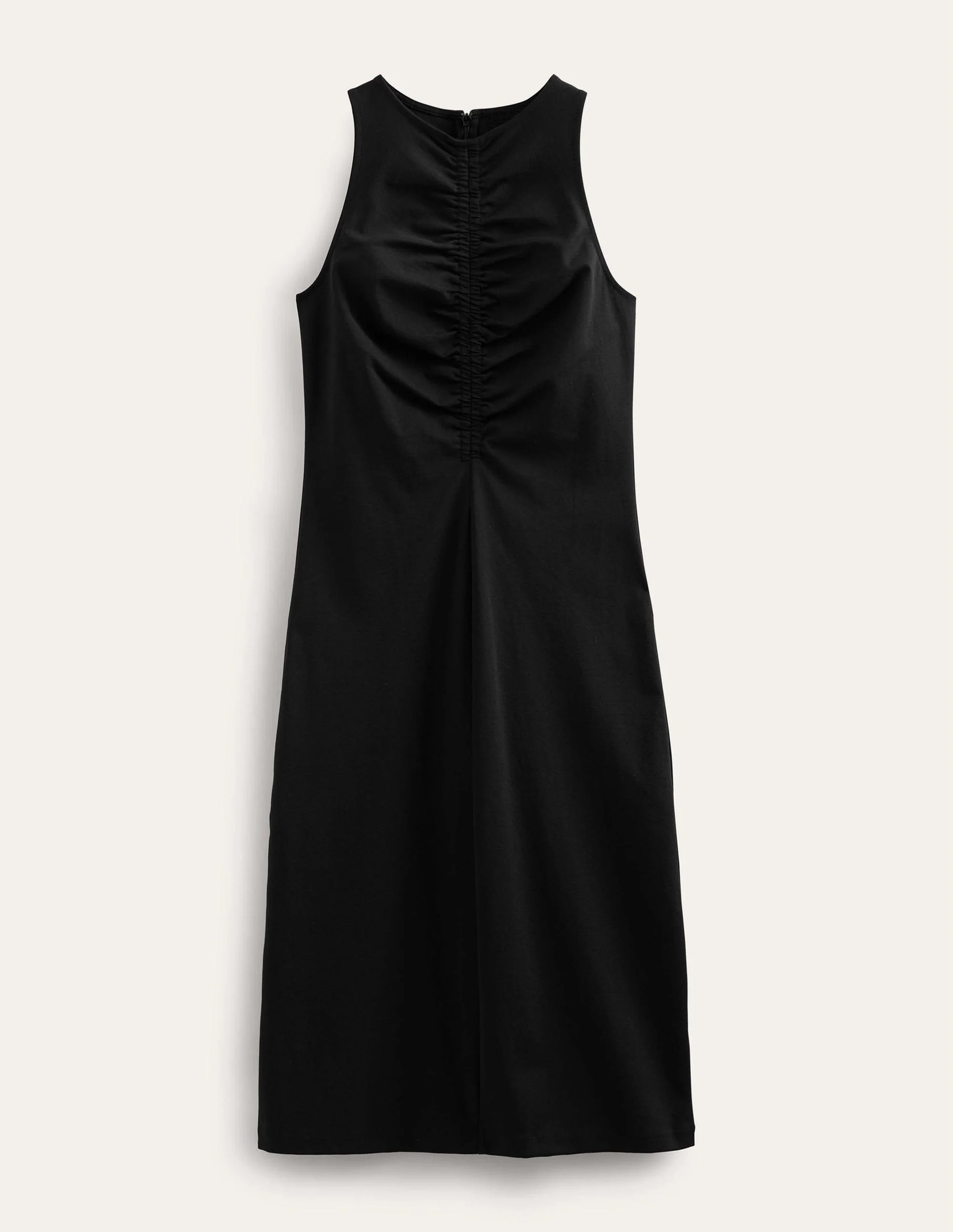 Racer Jersey Midi Dress-Black - Image 5