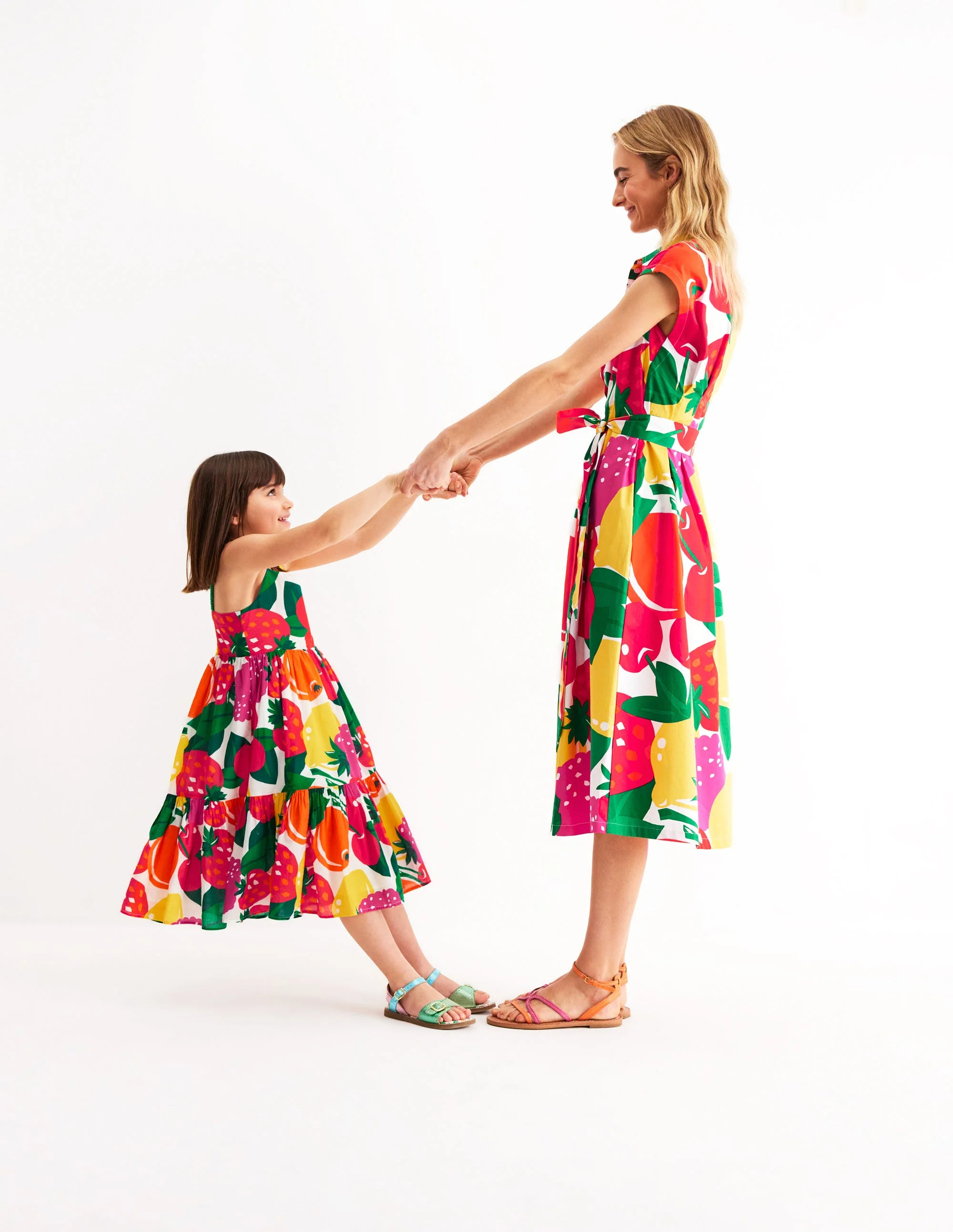 Rachel Cotton Midi Shirt Dress-Multi, Summer Fruits - Image 5