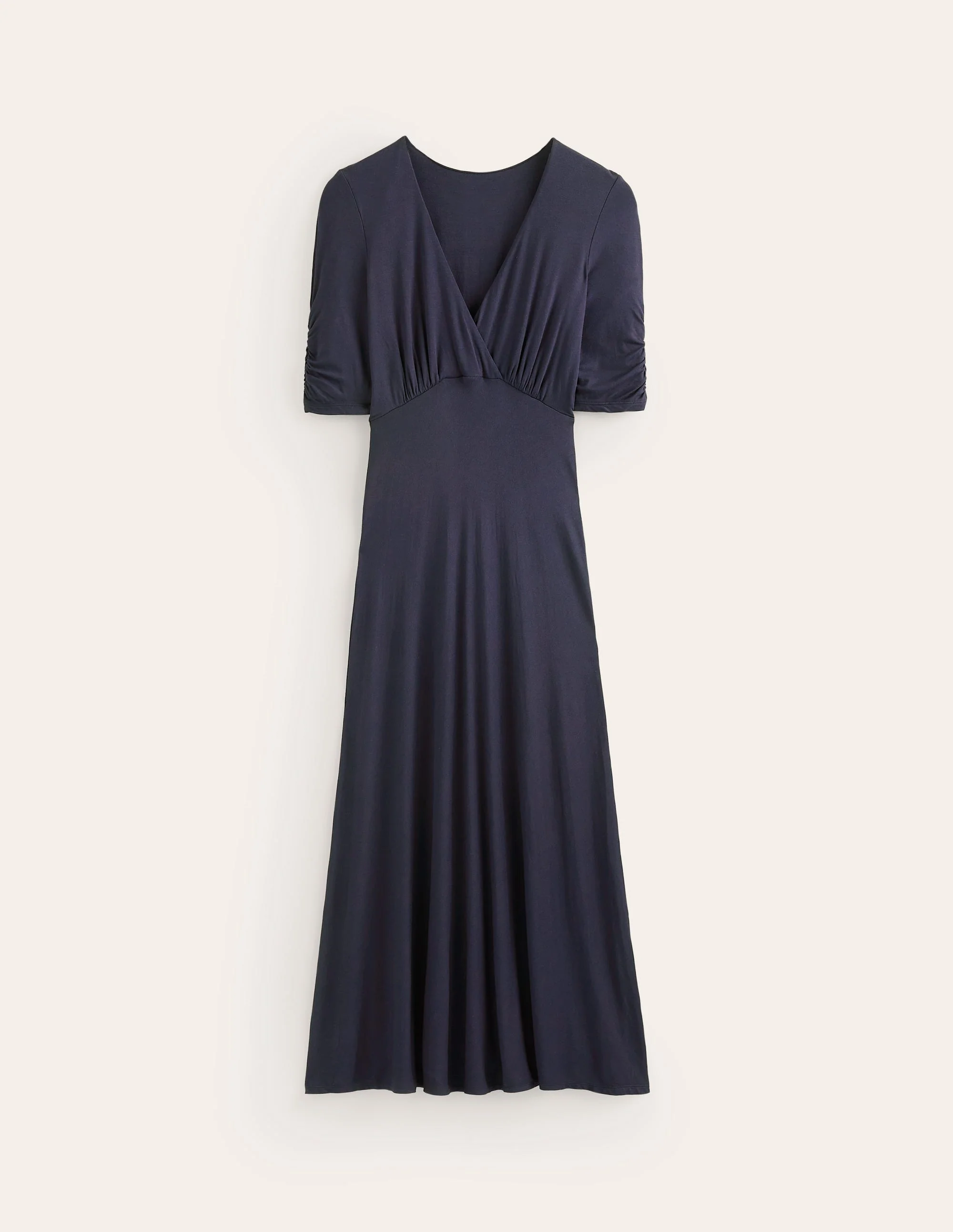 Rebecca Jersey Midi Tea Dress-Navy - Image 5