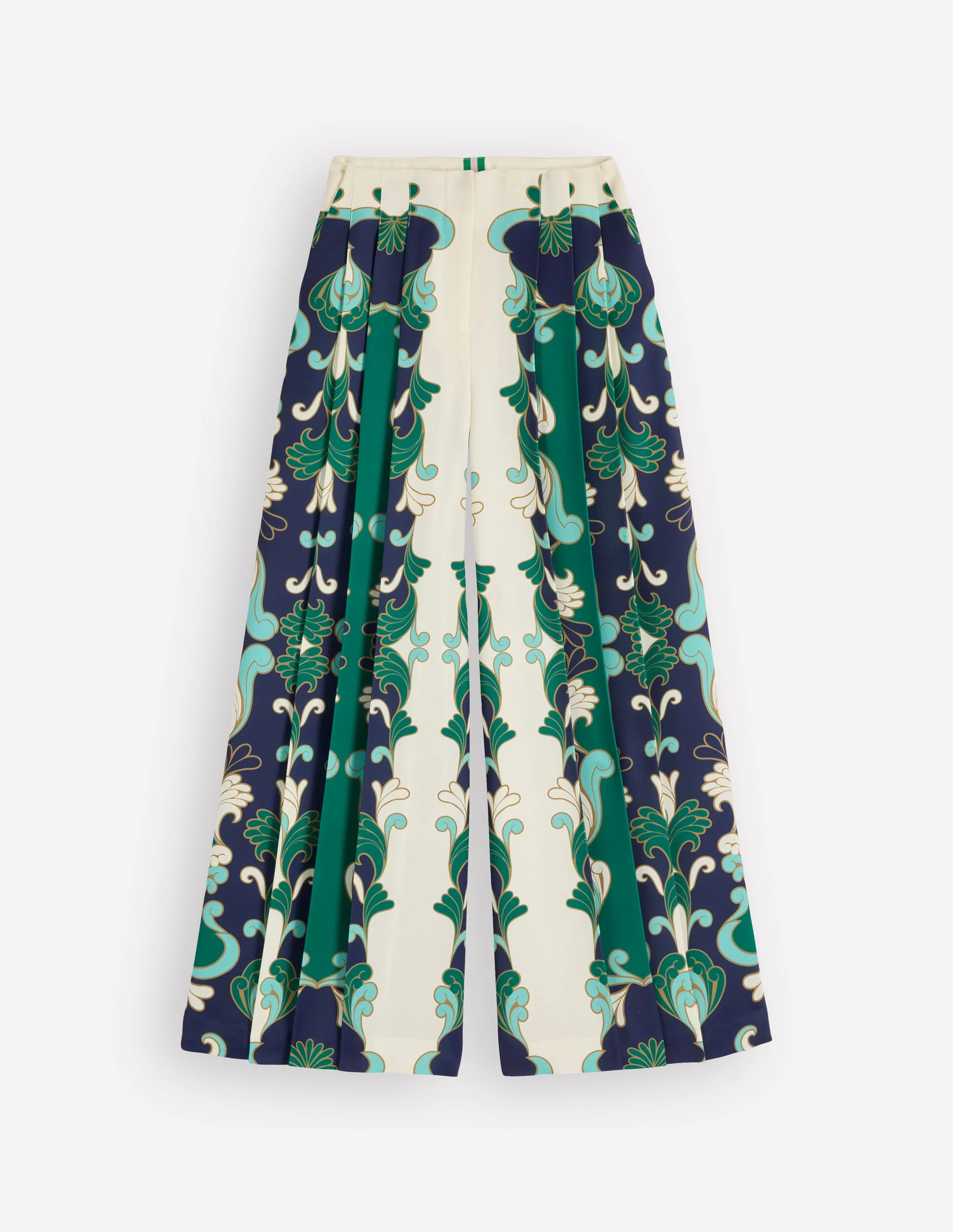 Regent Wide Leg Pants-Ivory, Foliage Whirl - Image 7
