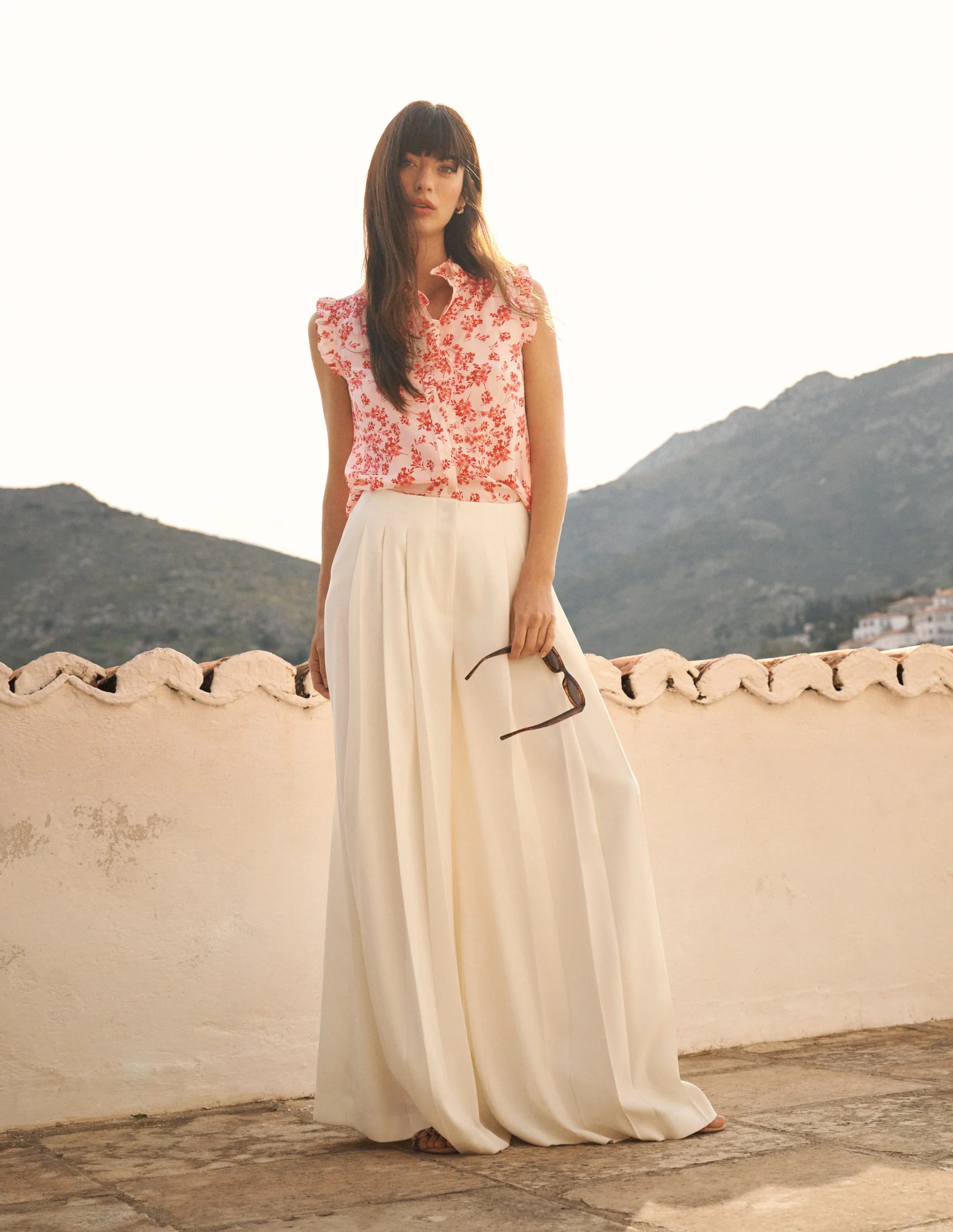 Regent Wide Leg Pants-Ivory - Image 7