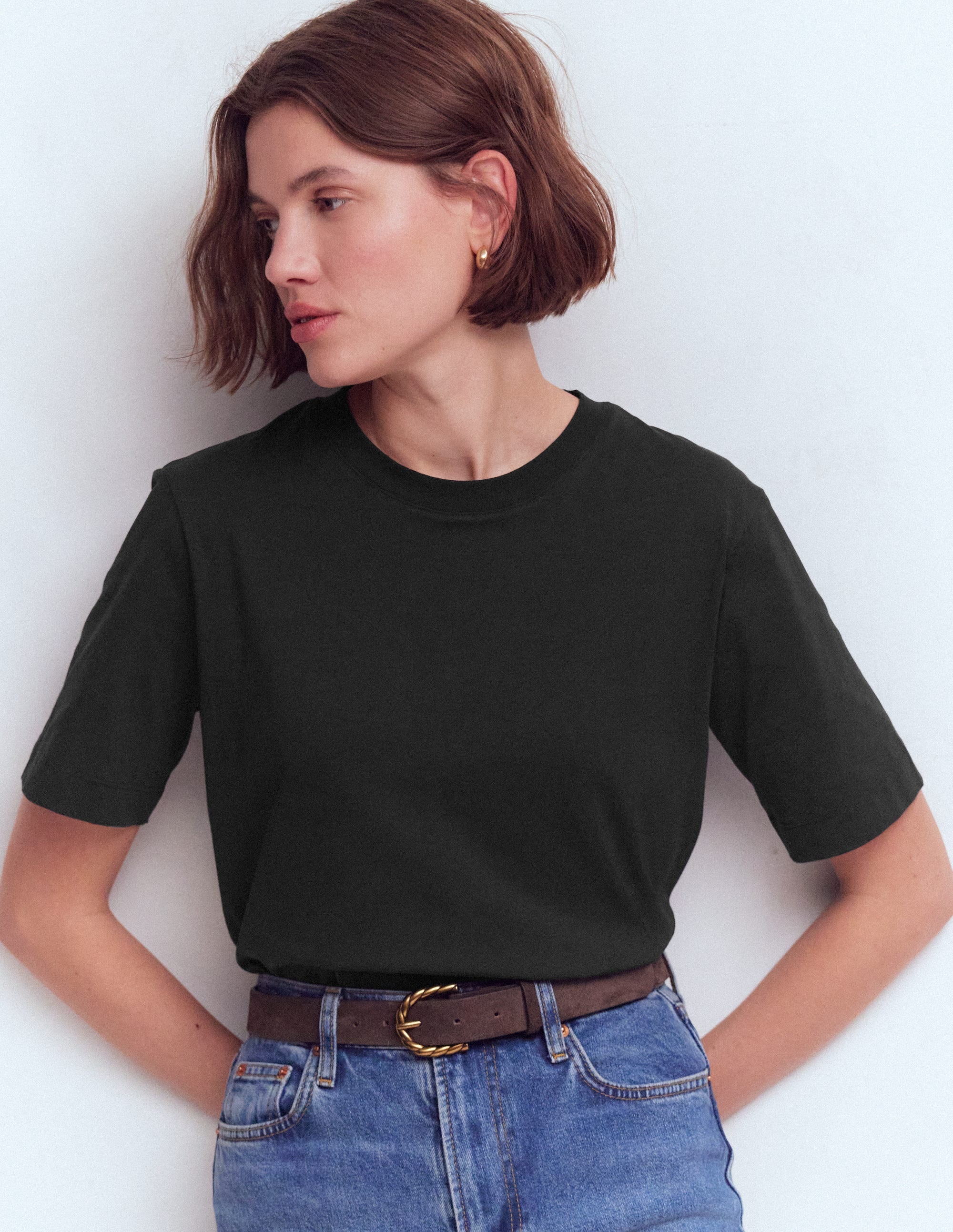 Relaxed Cotton T-shirt-Black - Image 2