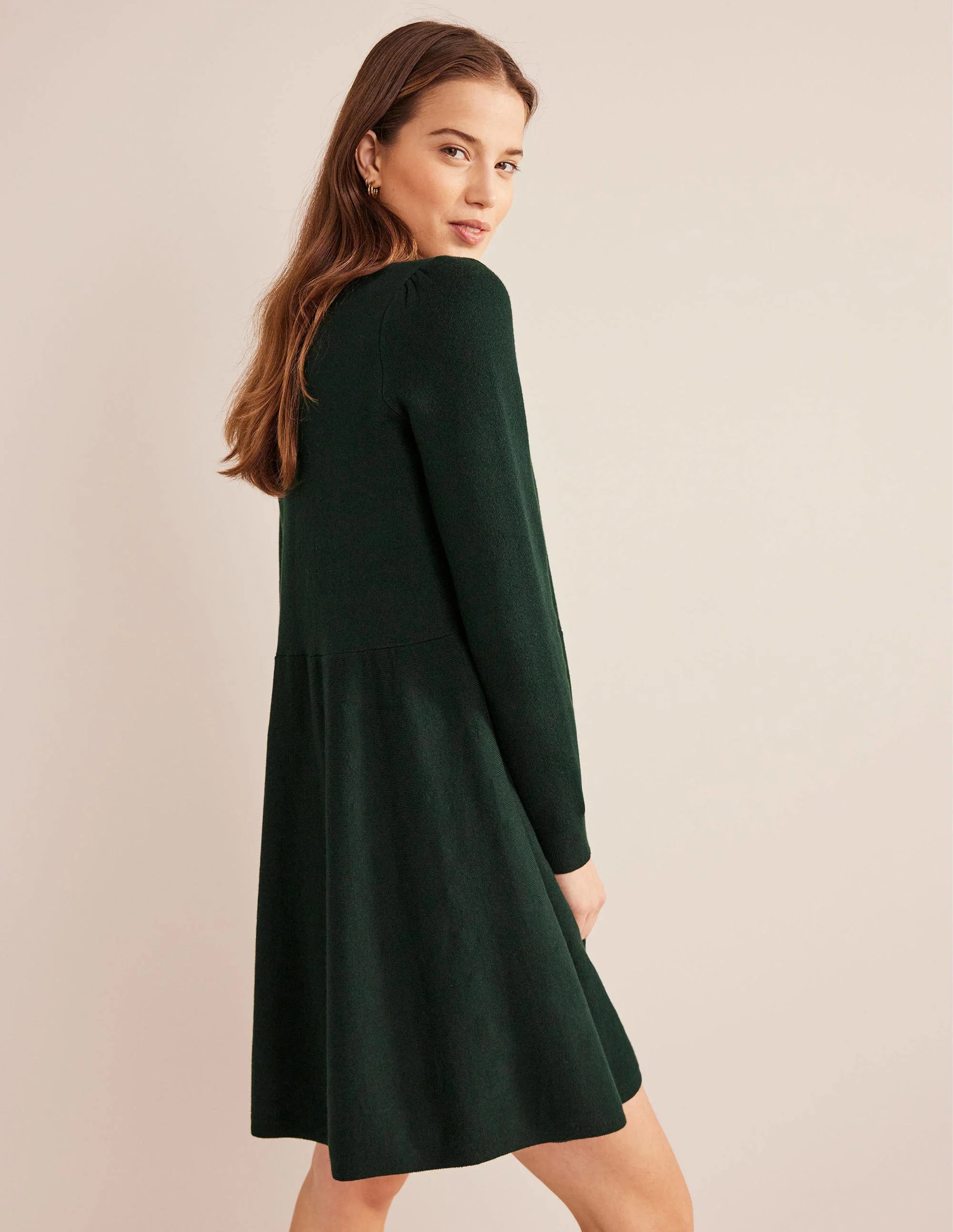 Relaxed Knitted Mini Dress-Cavolo Nero - Image 6