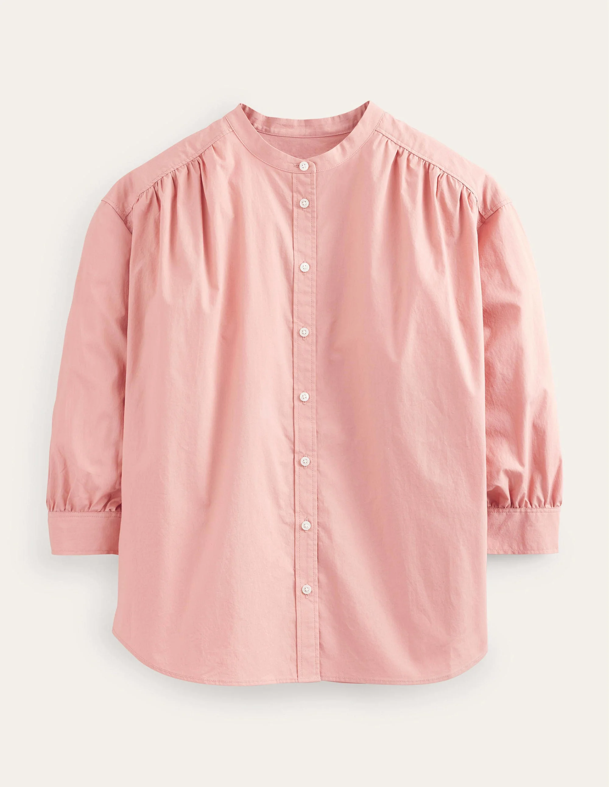Relaxed Poplin Shirt-Rose Pink - Image 5