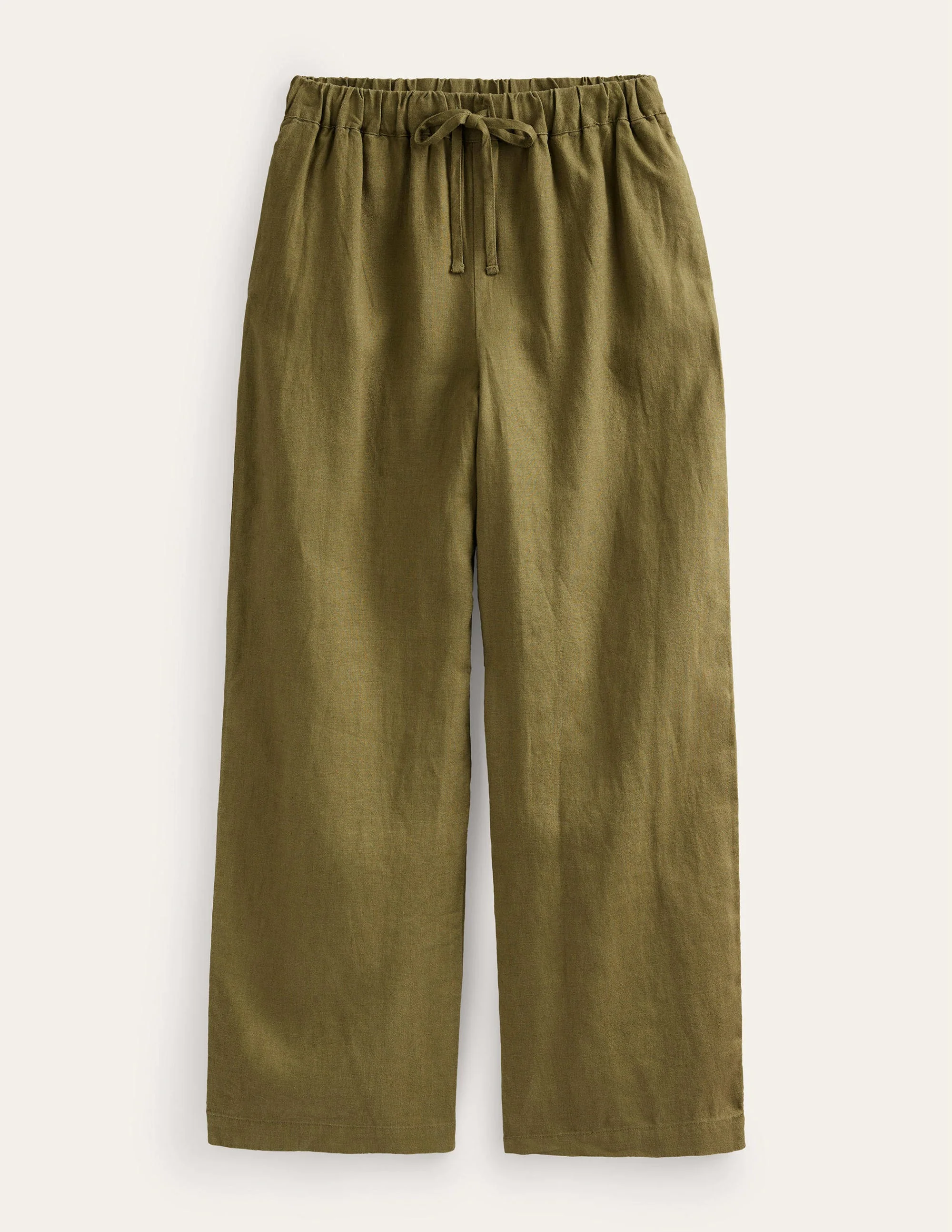 Relaxed Pull-on Linen Pants-Capulet Olive - Image 8