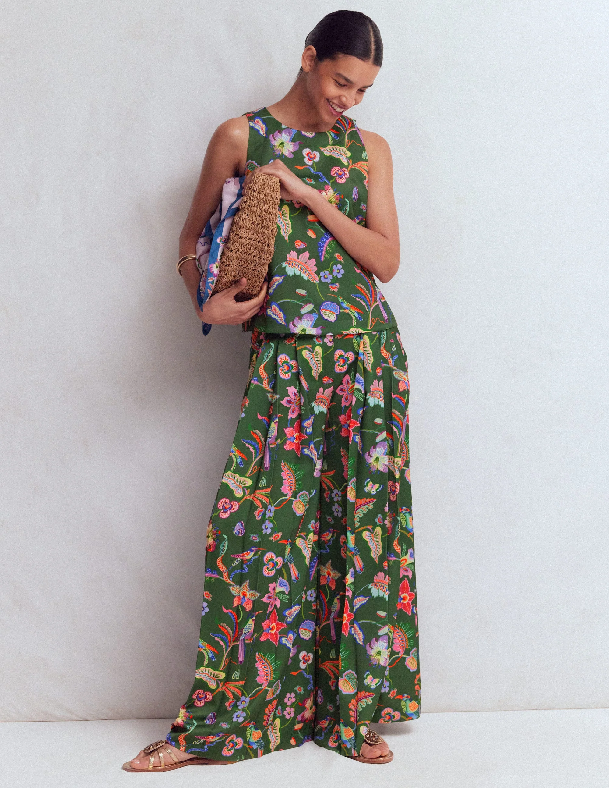 Relaxed Sleeveless Shell Top-Multi, Orchid Canopy - Image 4
