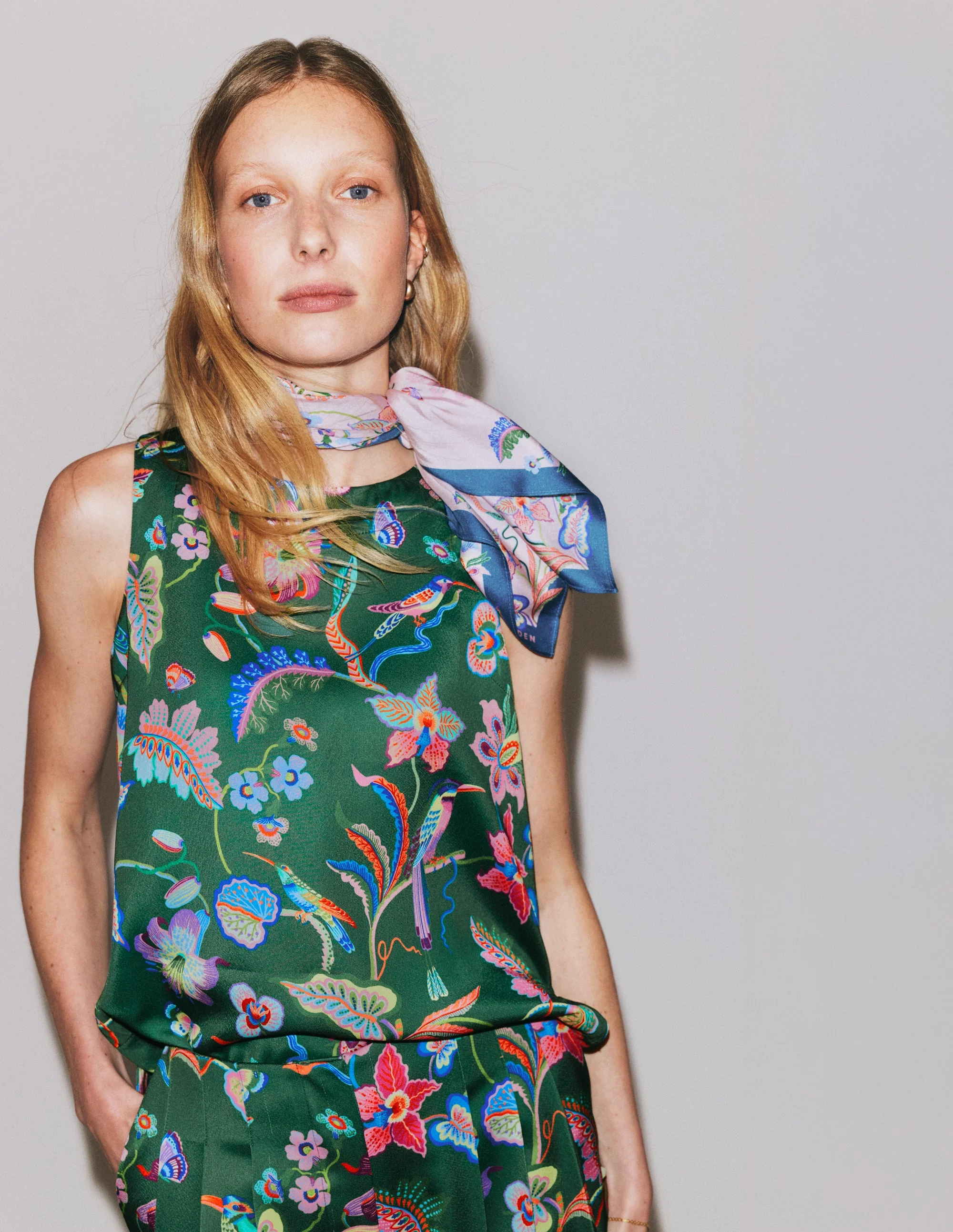 Relaxed Sleeveless Shell Top-Multi, Orchid Canopy - Image 6