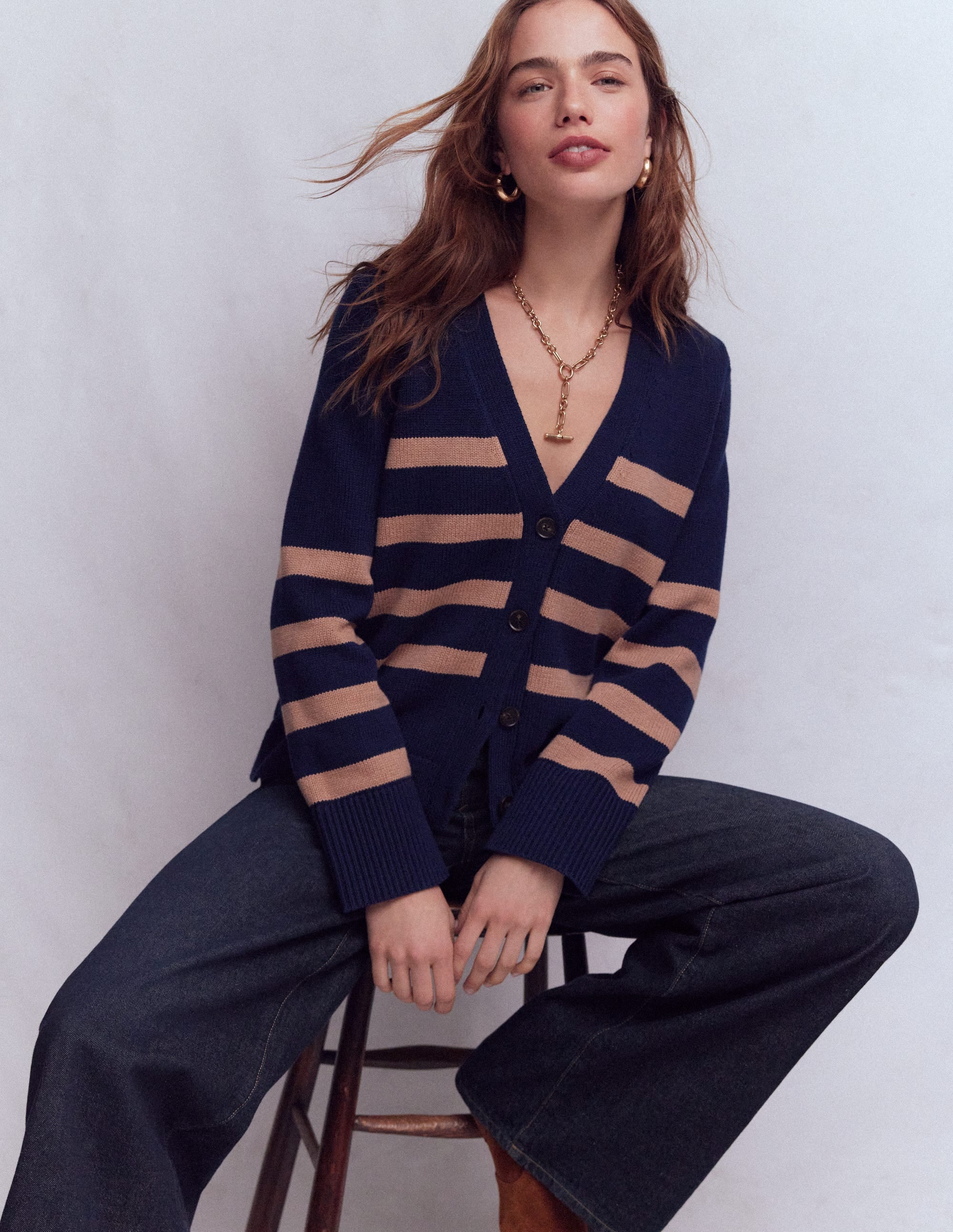 Relaxed Wide Leg  Jeans-Indigo