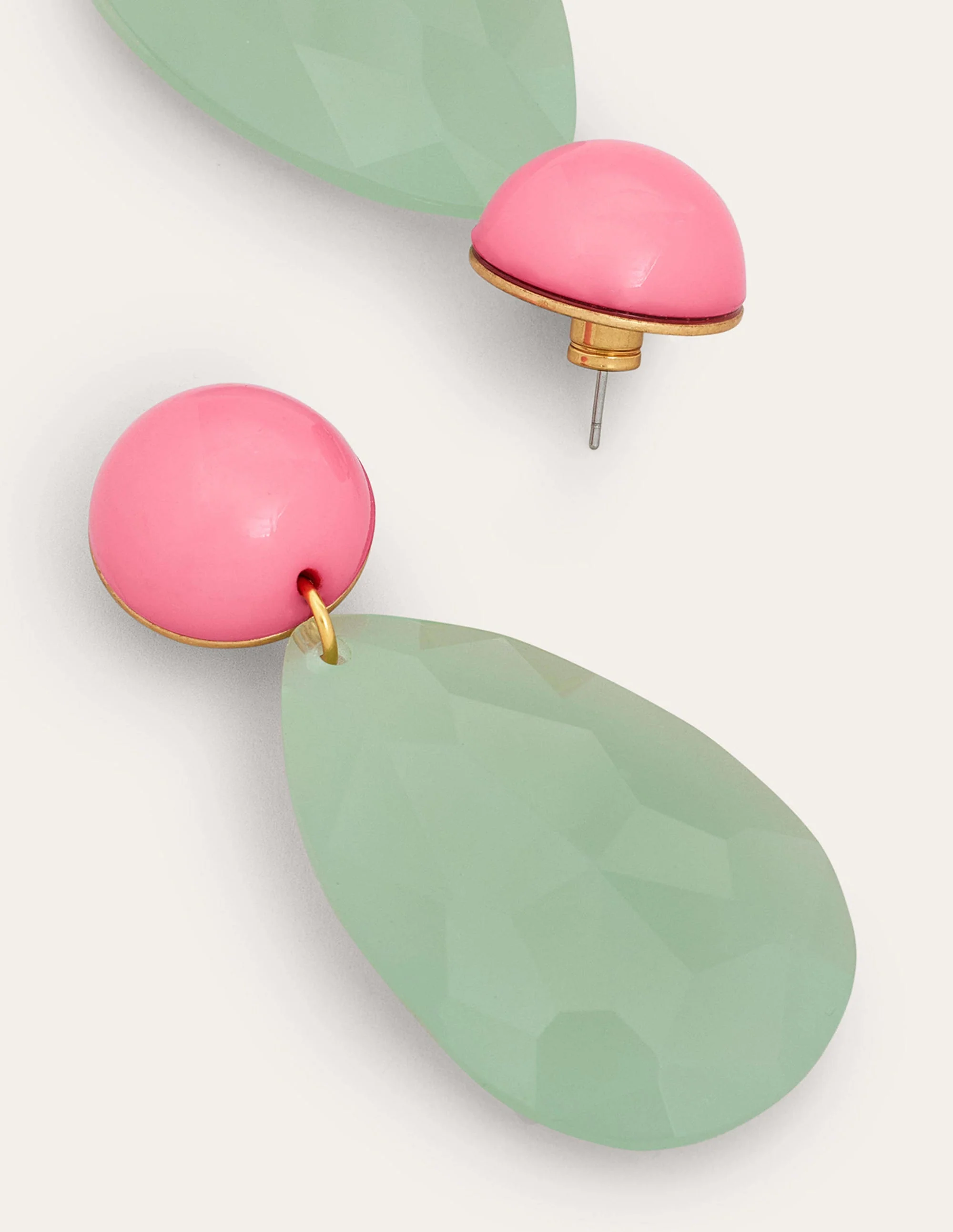 Resin Drop Earrings-Turquoise - Image 2
